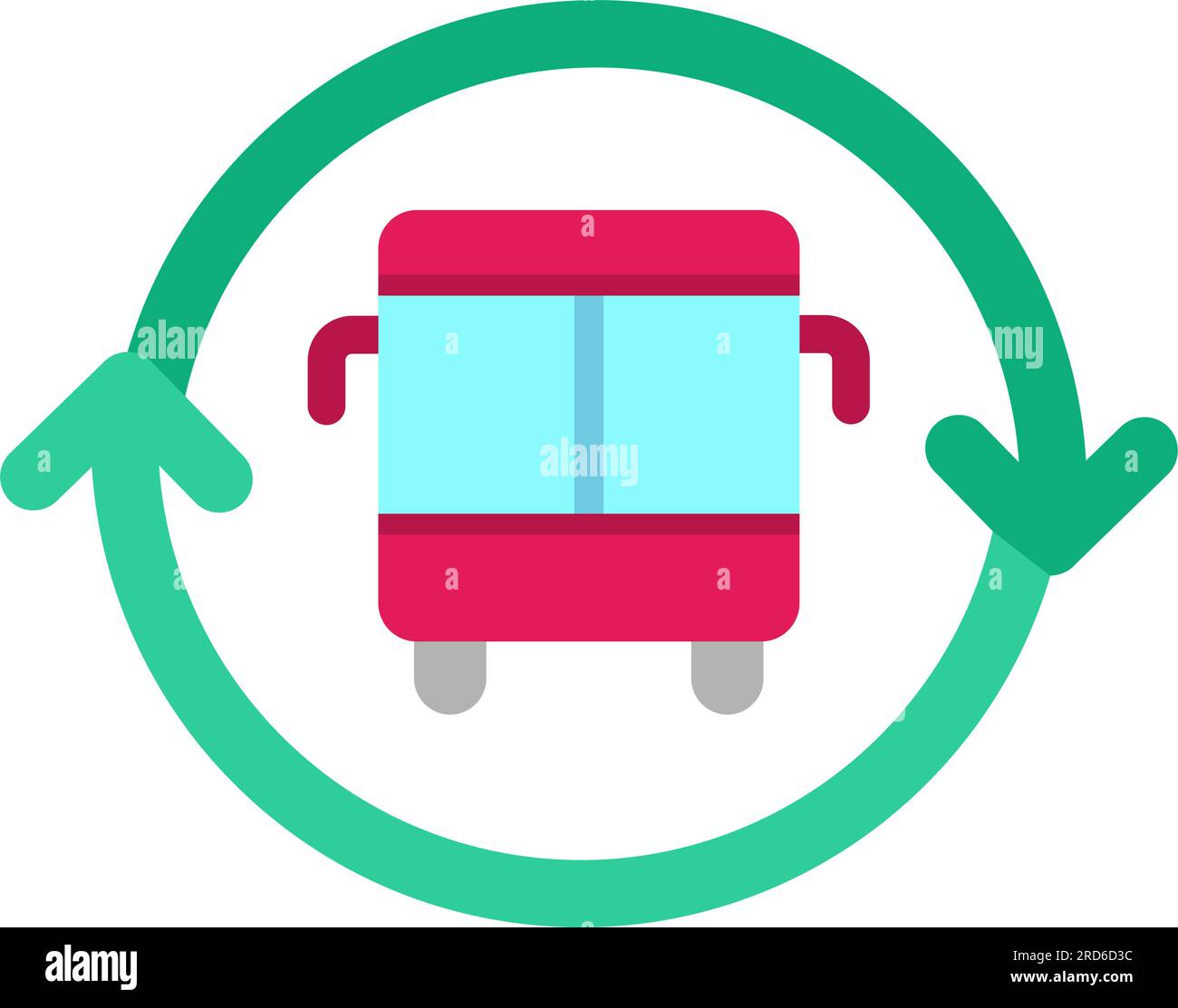 Sustainable Transportation Icon Image. Stock Vector