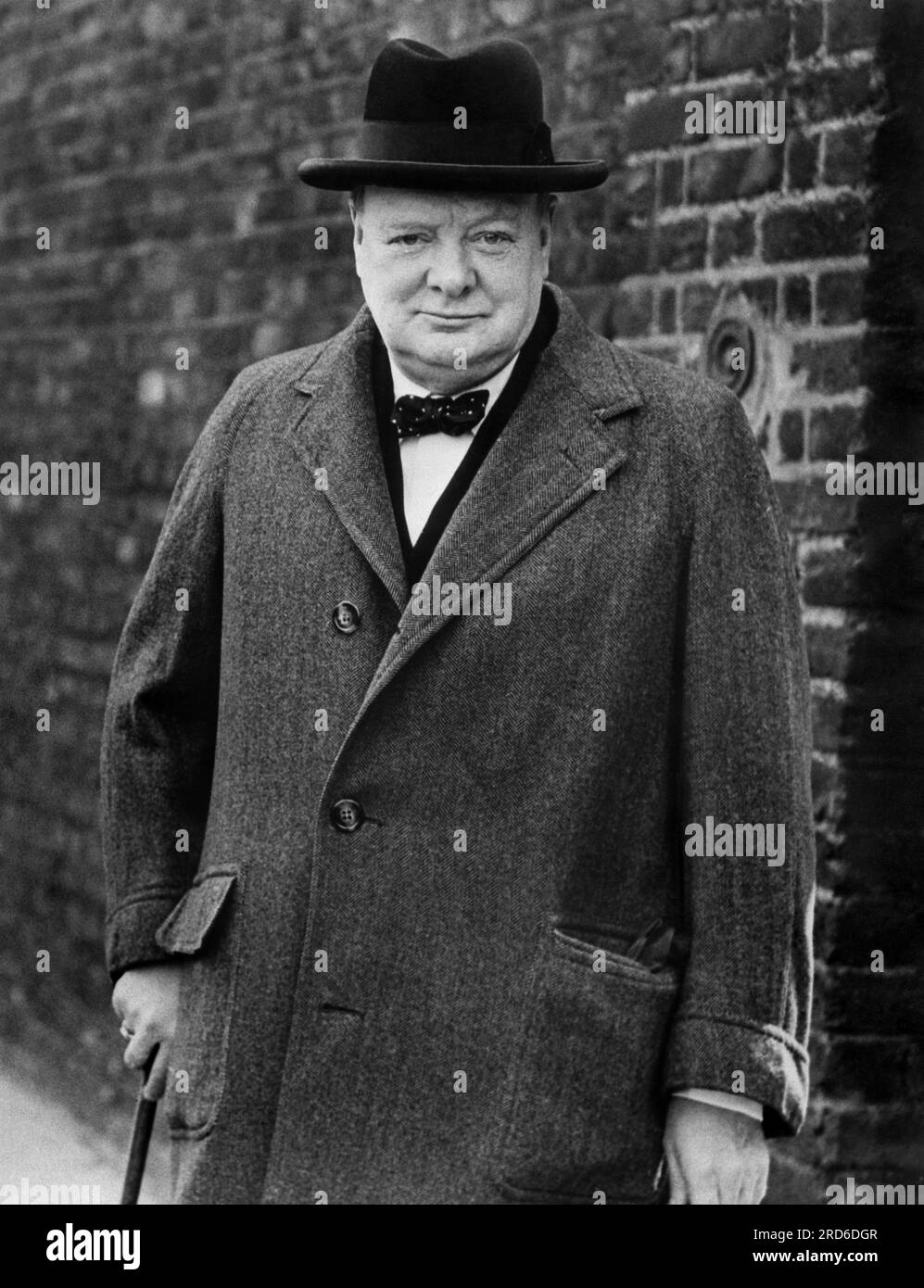Undated file photo of Sir Winston Churchill during the Second World War, circa 1940. As Allied forces fought their way into Germany in the closing months of the Second World War, Churchill was forced to take time off from directing Britain's war effort to attend to a crucial matter - the appointment of a new provost of Eton College. Official files newly released to the National Archives show how - in war and in peace - successive prime ministers were required to break off, at least briefly, from the other matters of the day to consider the administration of the UK's most exclusive public schoo Stock Photo