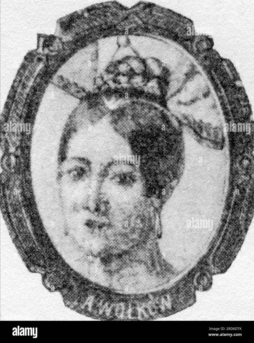 Wolkow, Anna, 26.8.1808 / 1811 - 25.6.1845, Polish singer, woodcut, 19th century, ADDITIONAL-RIGHTS-CLEARANCE-INFO-NOT-AVAILABLE Stock Photo