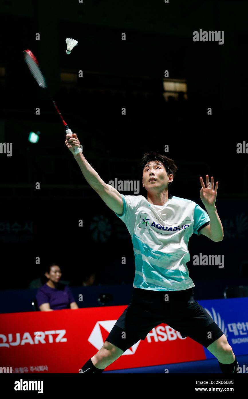Yeosu, South Korea. 19th July, 2025. Son Wan Ho of South Korea competes