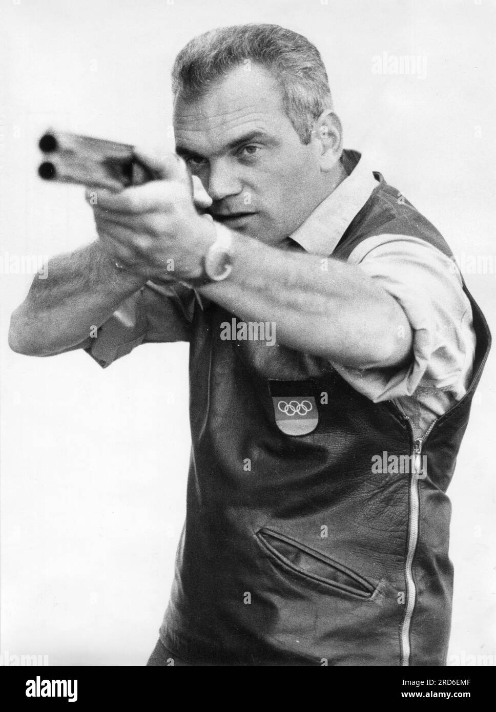 Wirnhier, Konrad 'Conny', 7.7.1937 - 2.6.2002, German sporting marksman, at the Olympic Games, ADDITIONAL-RIGHTS-CLEARANCE-INFO-NOT-AVAILABLE Stock Photo