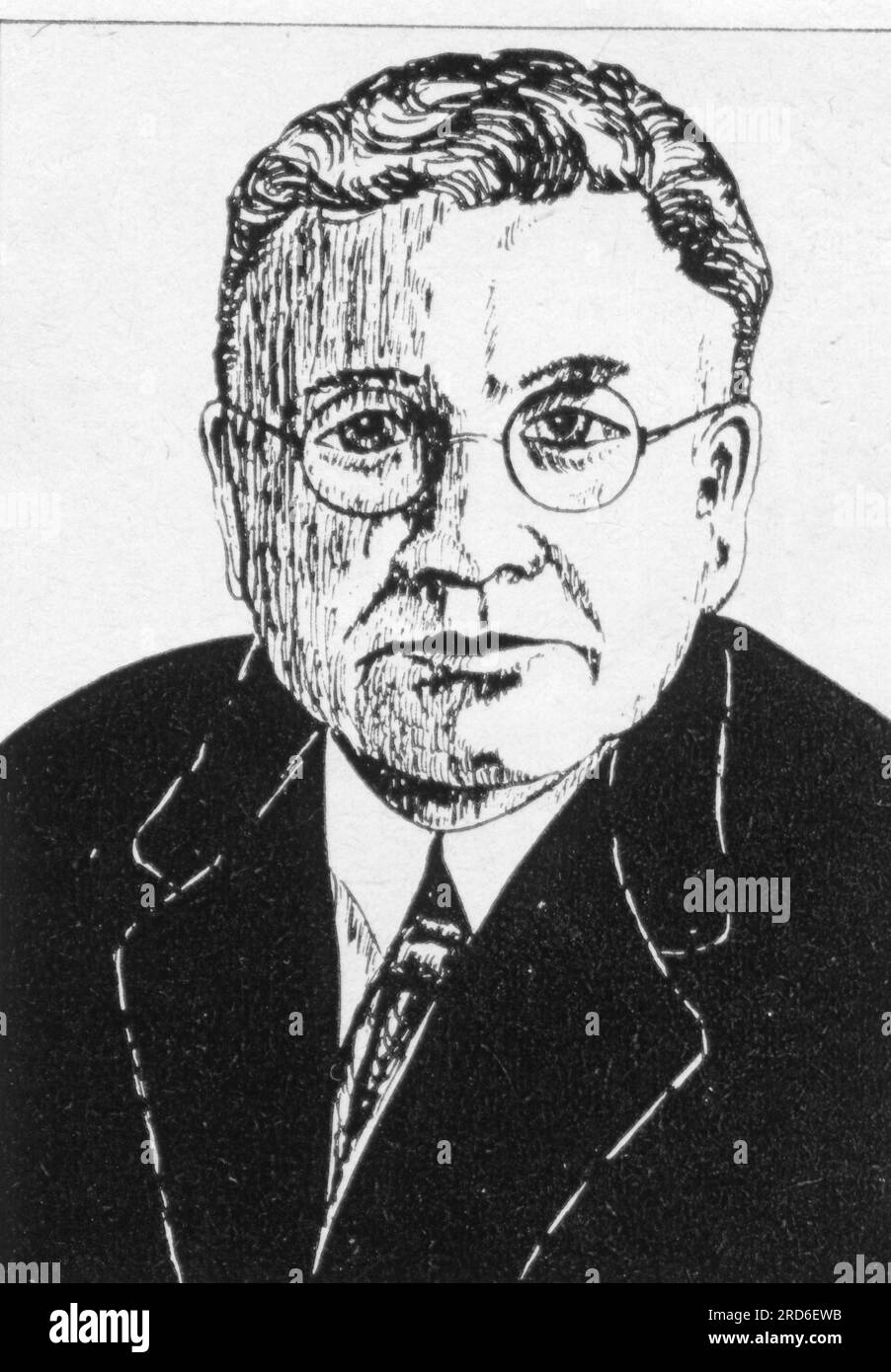 Wuertz, Hans, 18.5.1875 - 13.7.1958, German pedagogue, drawing, 2nd half 20th century, ADDITIONAL-RIGHTS-CLEARANCE-INFO-NOT-AVAILABLE Stock Photo