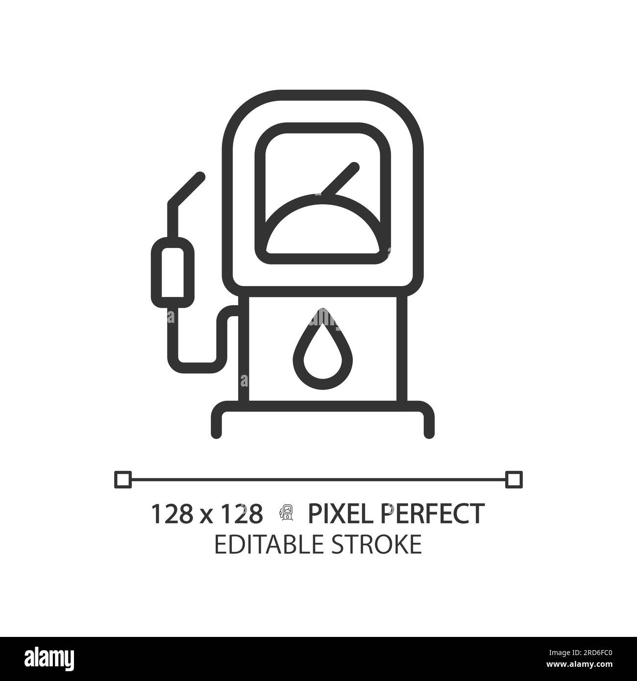 Gas station linear icon Stock Vector