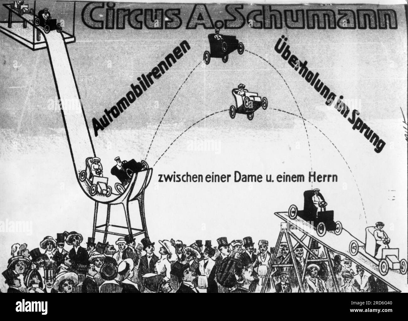 circus, Circus Albert Schumann, advertising poster, circa 1900, ADDITIONAL-RIGHTS-CLEARANCE-INFO-NOT-AVAILABLE Stock Photo