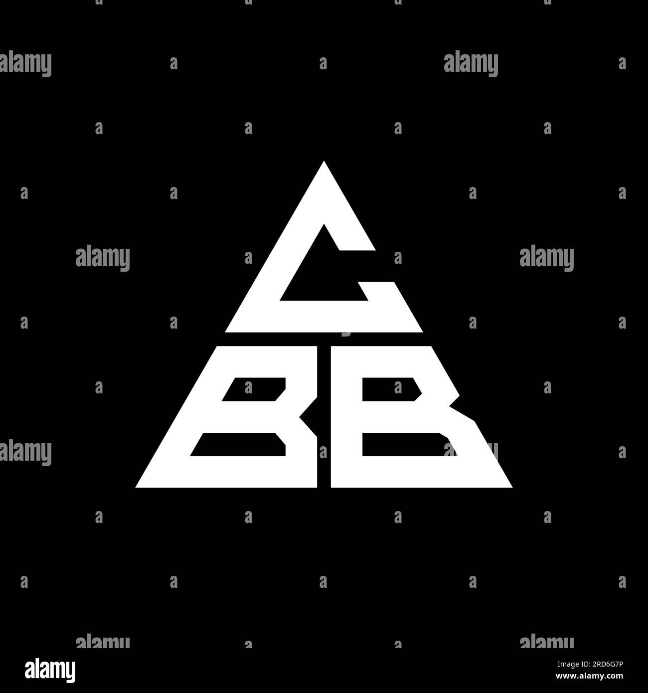 CBB triangle letter logo design with triangle shape. CBB triangle logo