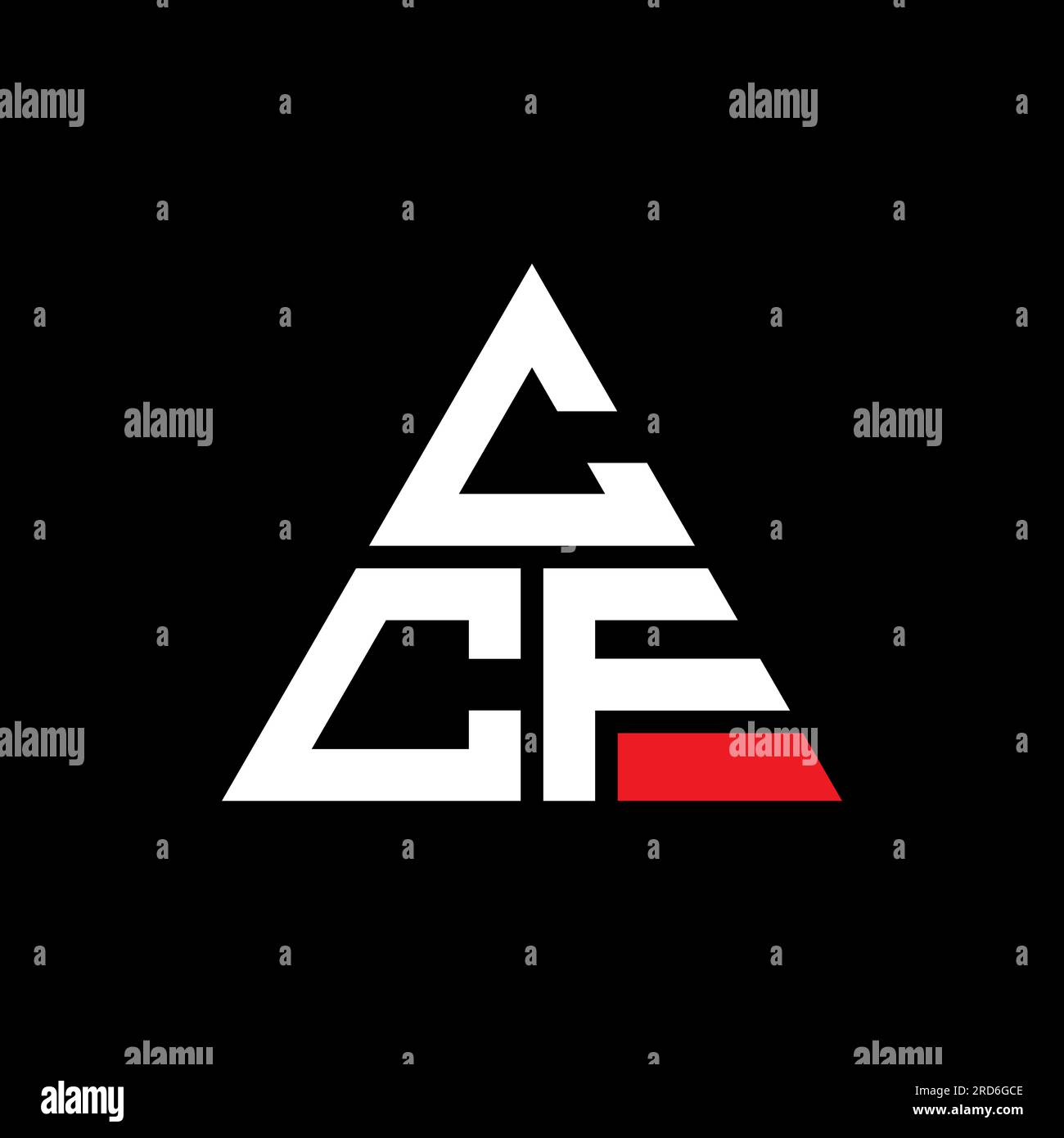 CCF triangle letter logo design with triangle shape. CCF triangle logo