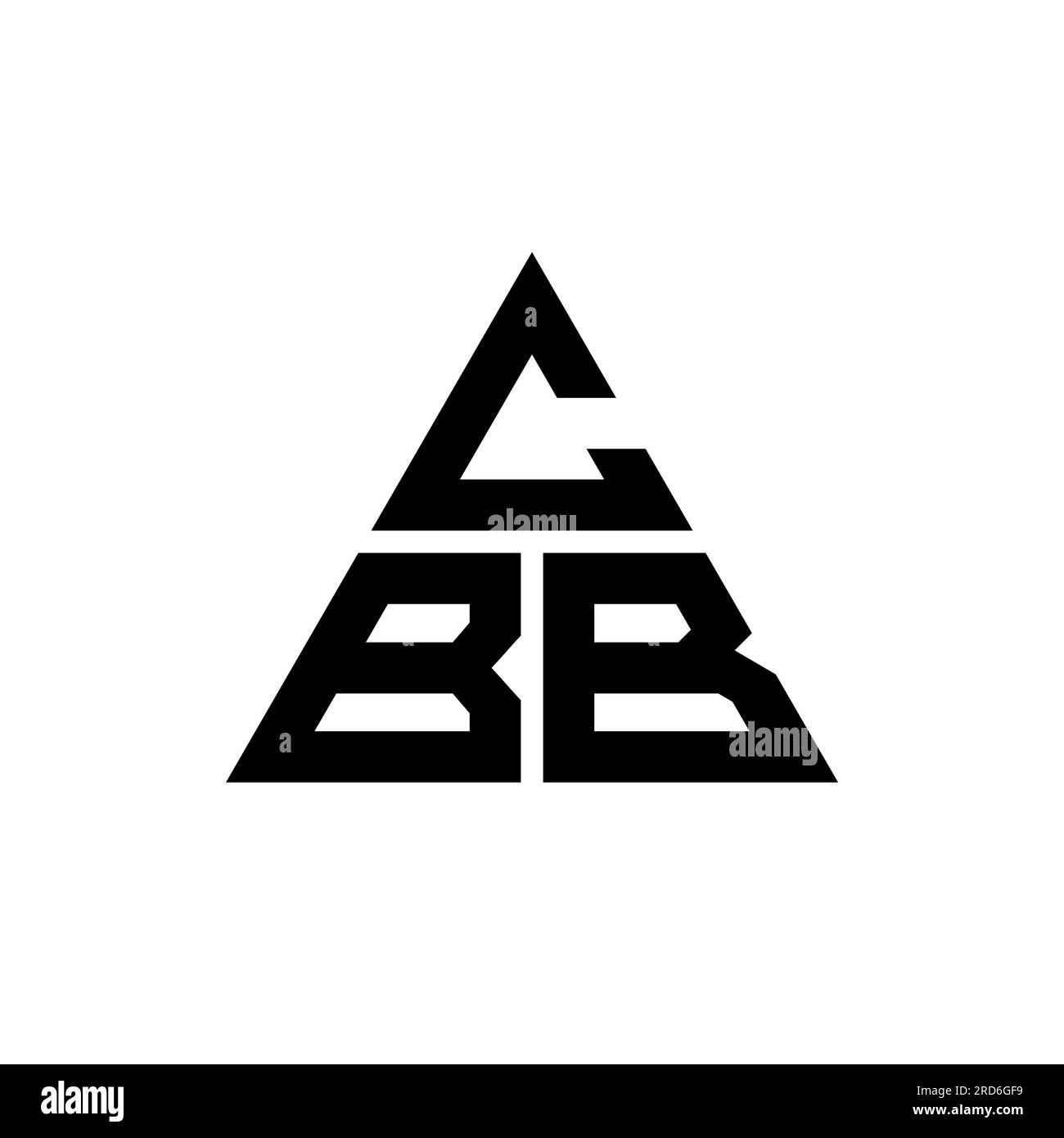 CBB triangle letter logo design with triangle shape. CBB triangle logo