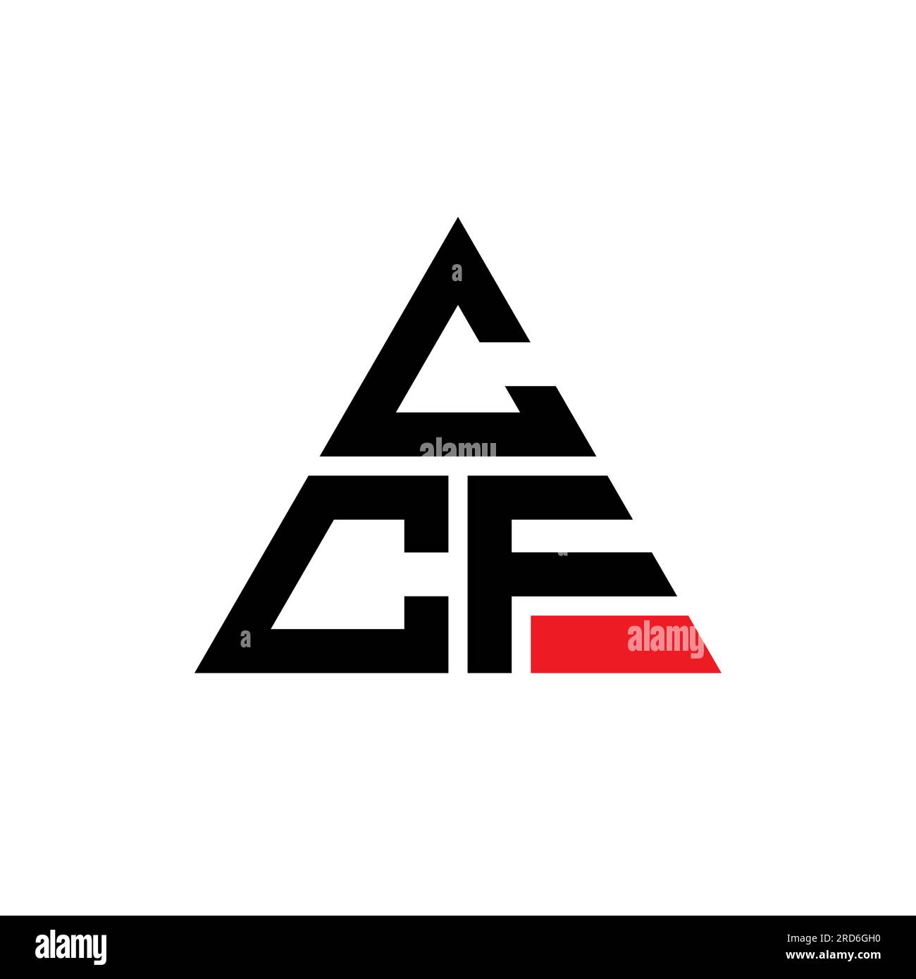 CCF triangle letter logo design with triangle shape. CCF triangle logo