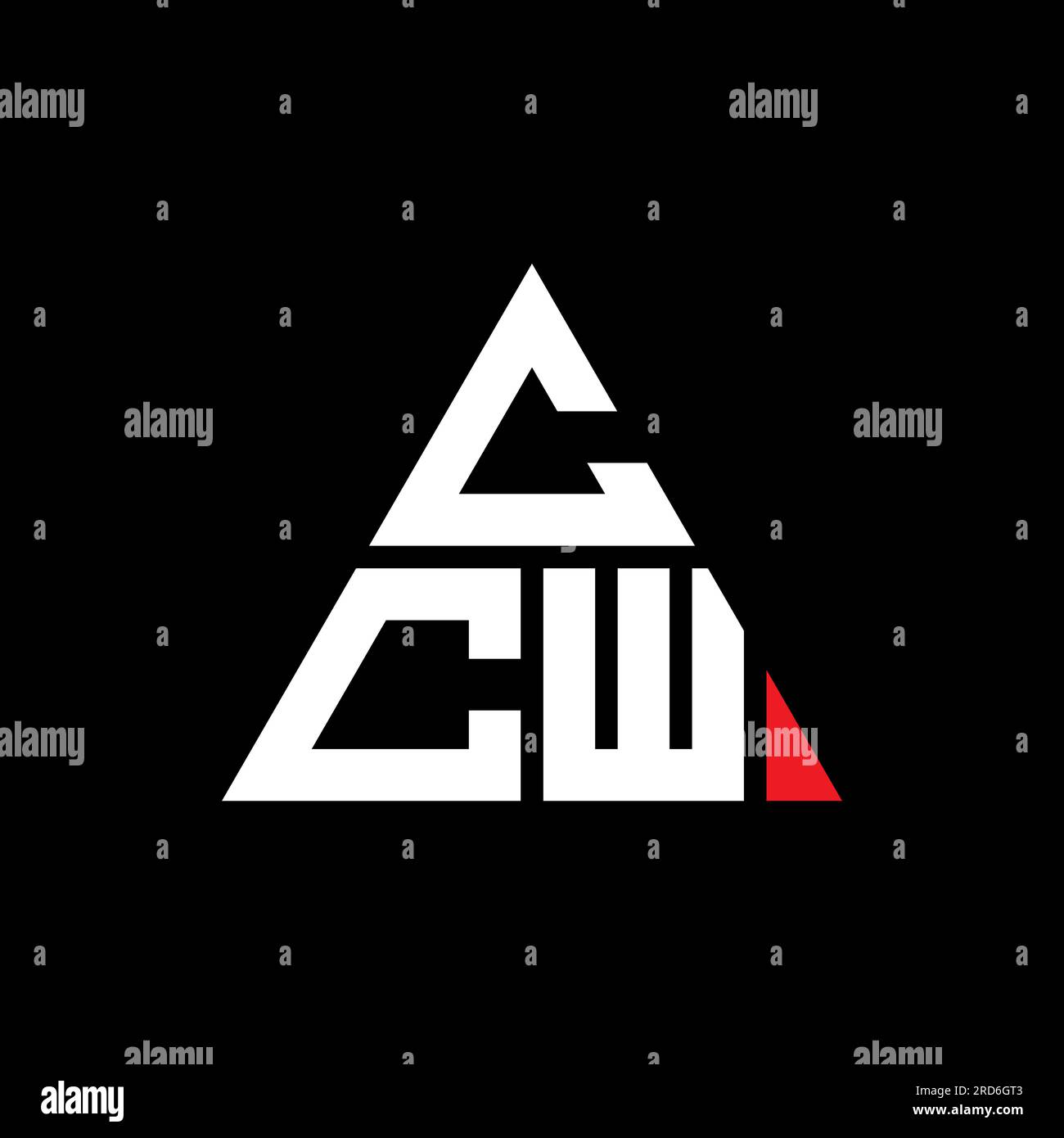 CCW triangle letter logo design with triangle shape. CCW triangle logo