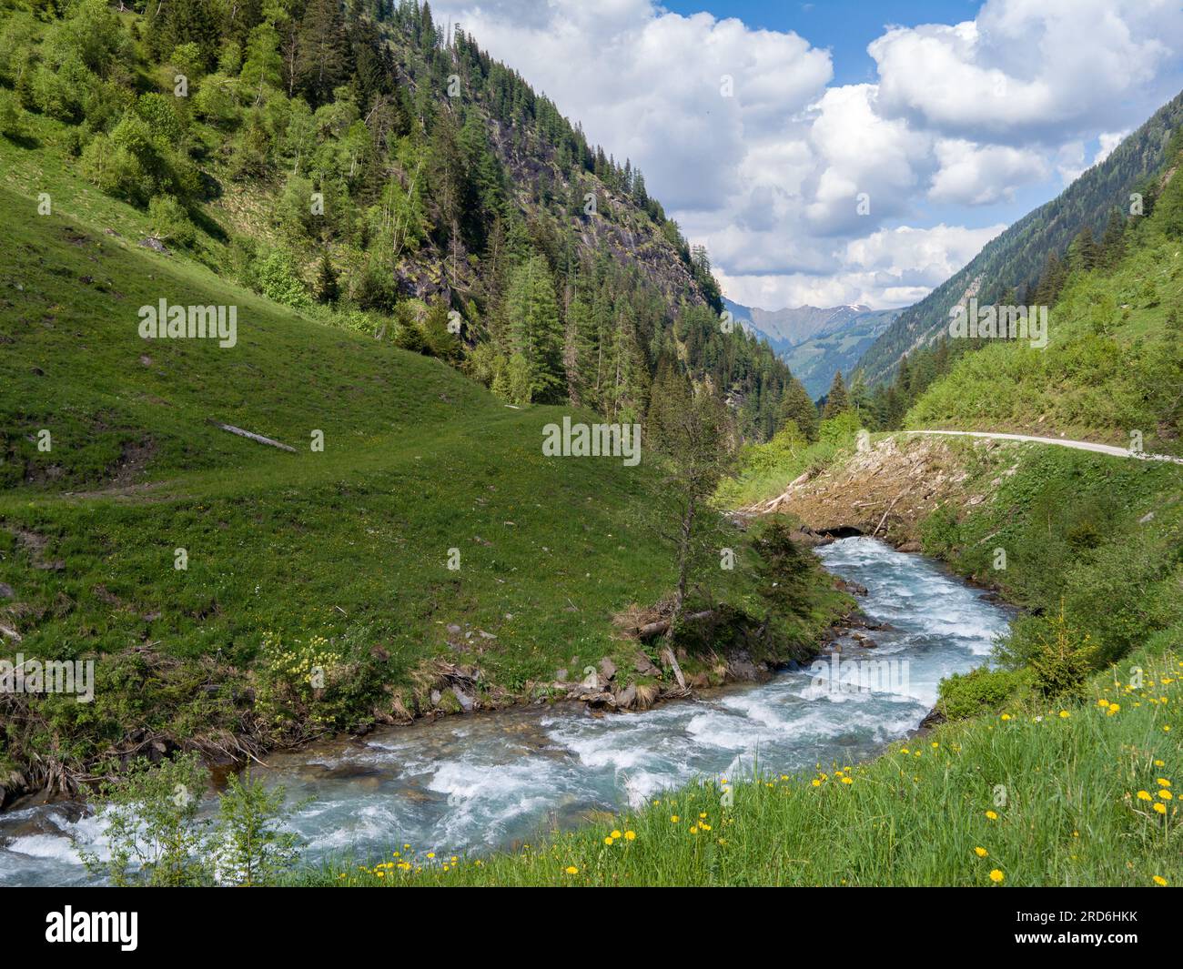 Beautiful view of the famous Rauris valley, Salzburg, Austria Stock ...