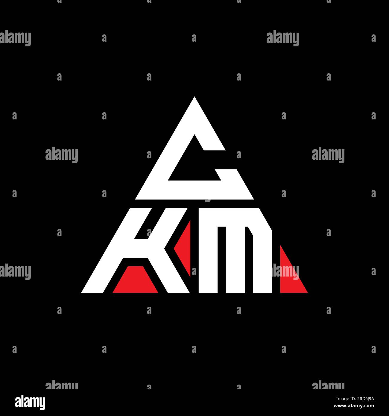 CKM triangle letter logo design with triangle shape. CKM triangle logo ...