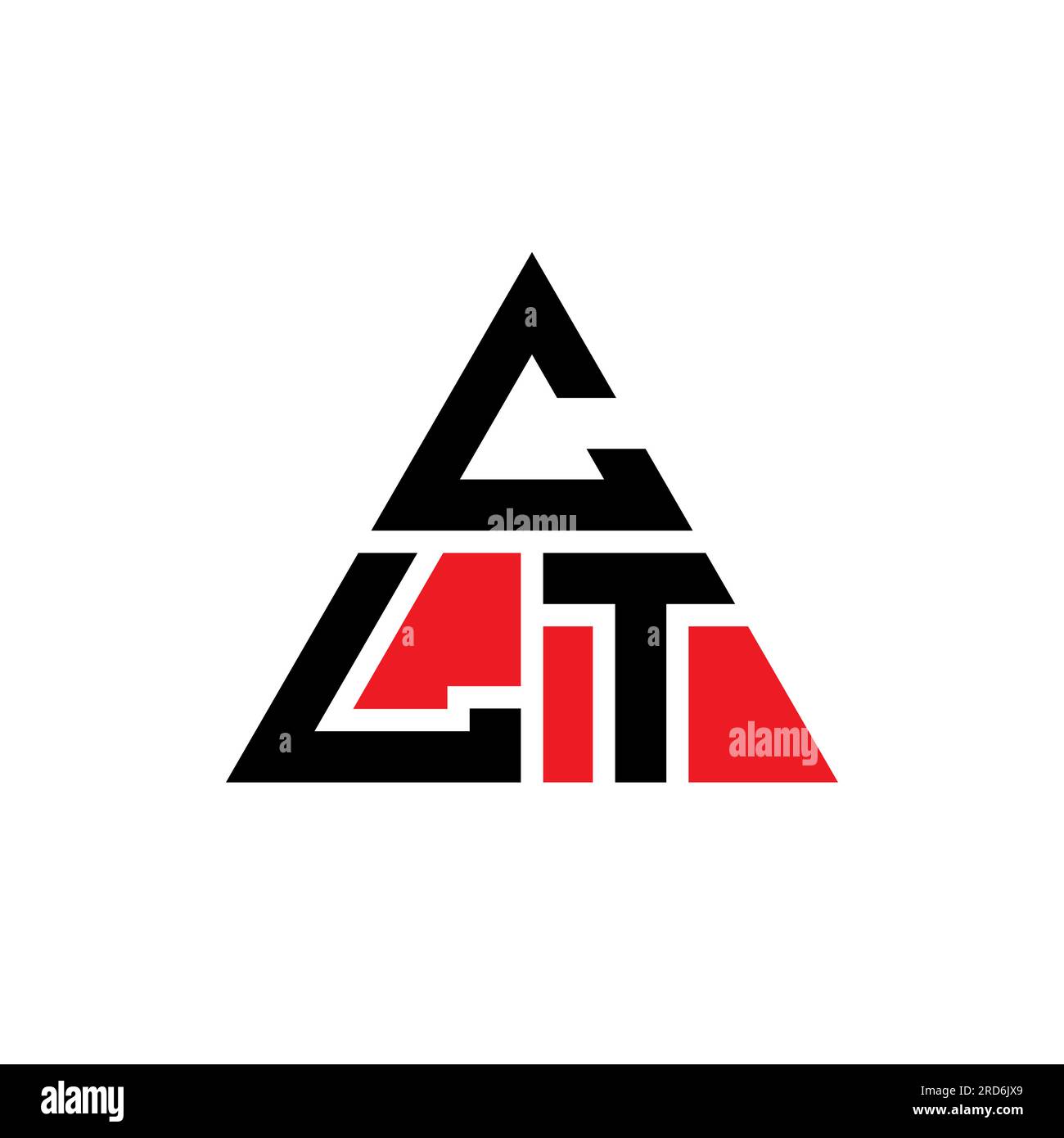 CLT triangle letter logo design with triangle shape. CLT triangle logo