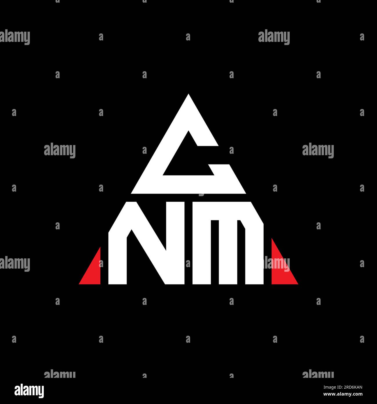 CNM triangle letter logo design with triangle shape. CNM triangle logo