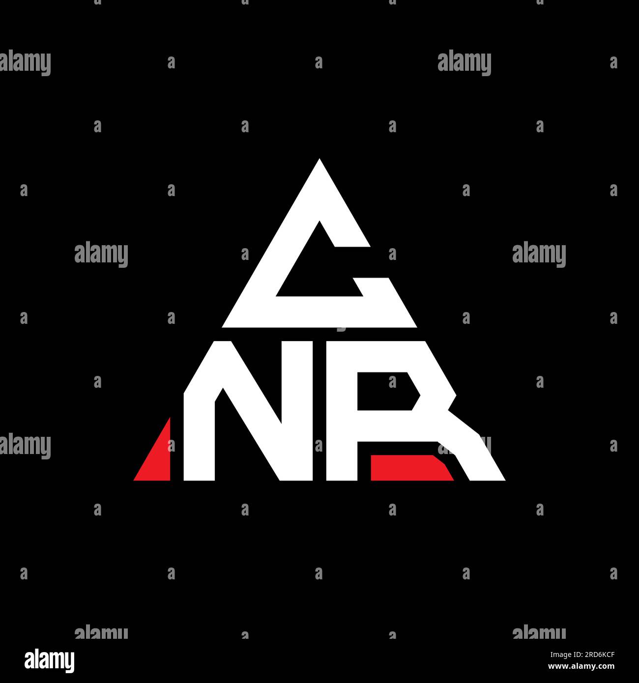 CNR triangle letter logo design with triangle shape. CNR triangle logo