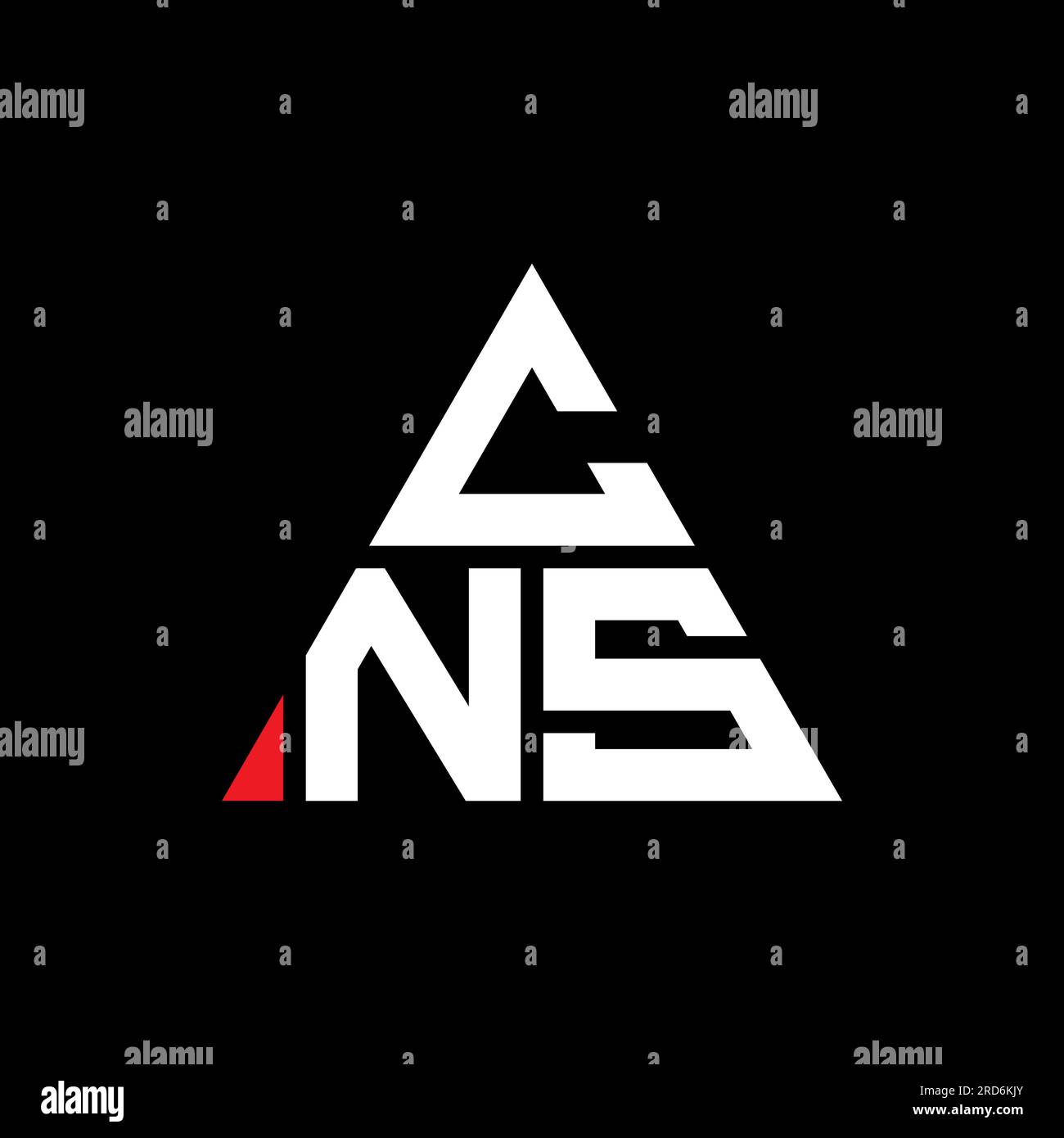 CNS triangle letter logo design with triangle shape. CNS triangle logo ...