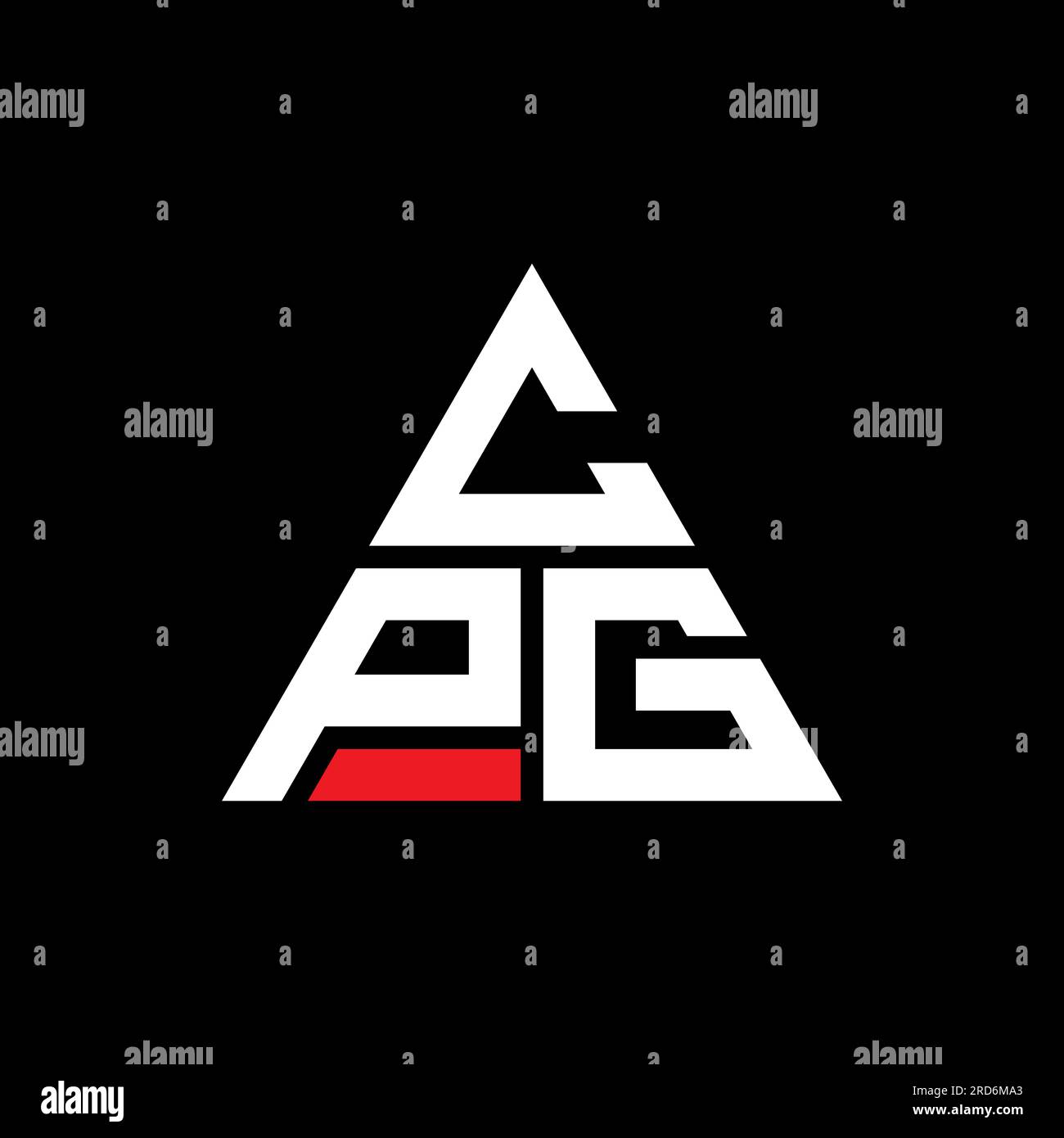 CPG triangle letter logo design with triangle shape. CPG triangle logo