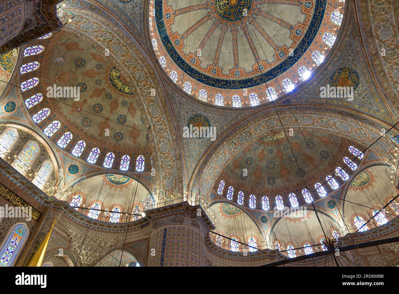 Sultan Ahmed Mosque or Blue Mosque interior view. Istanbul Turkiye - 5. ...