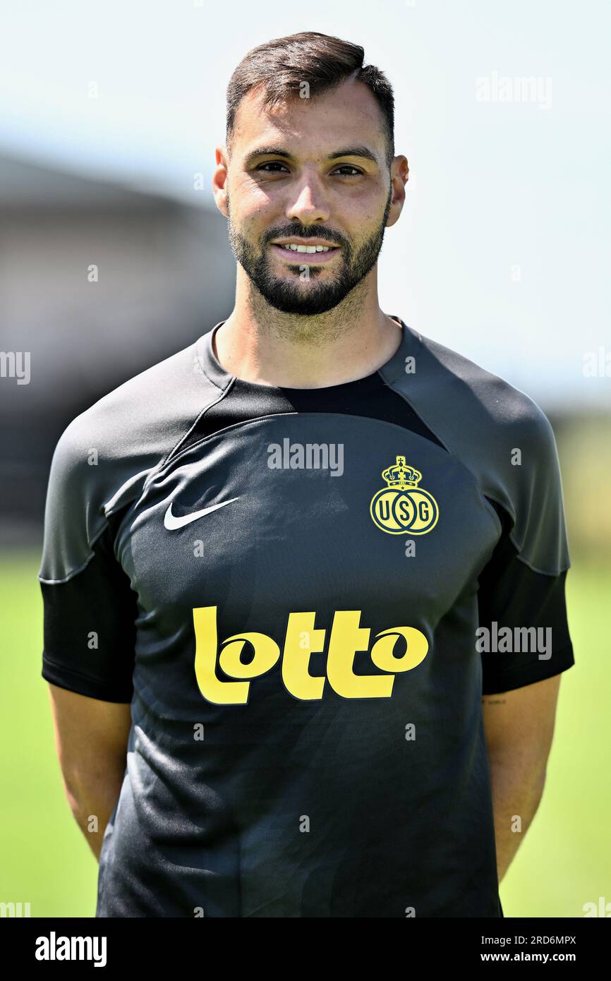 Union's goalkeeper Lucas Pirard poses for a portrait picture at the