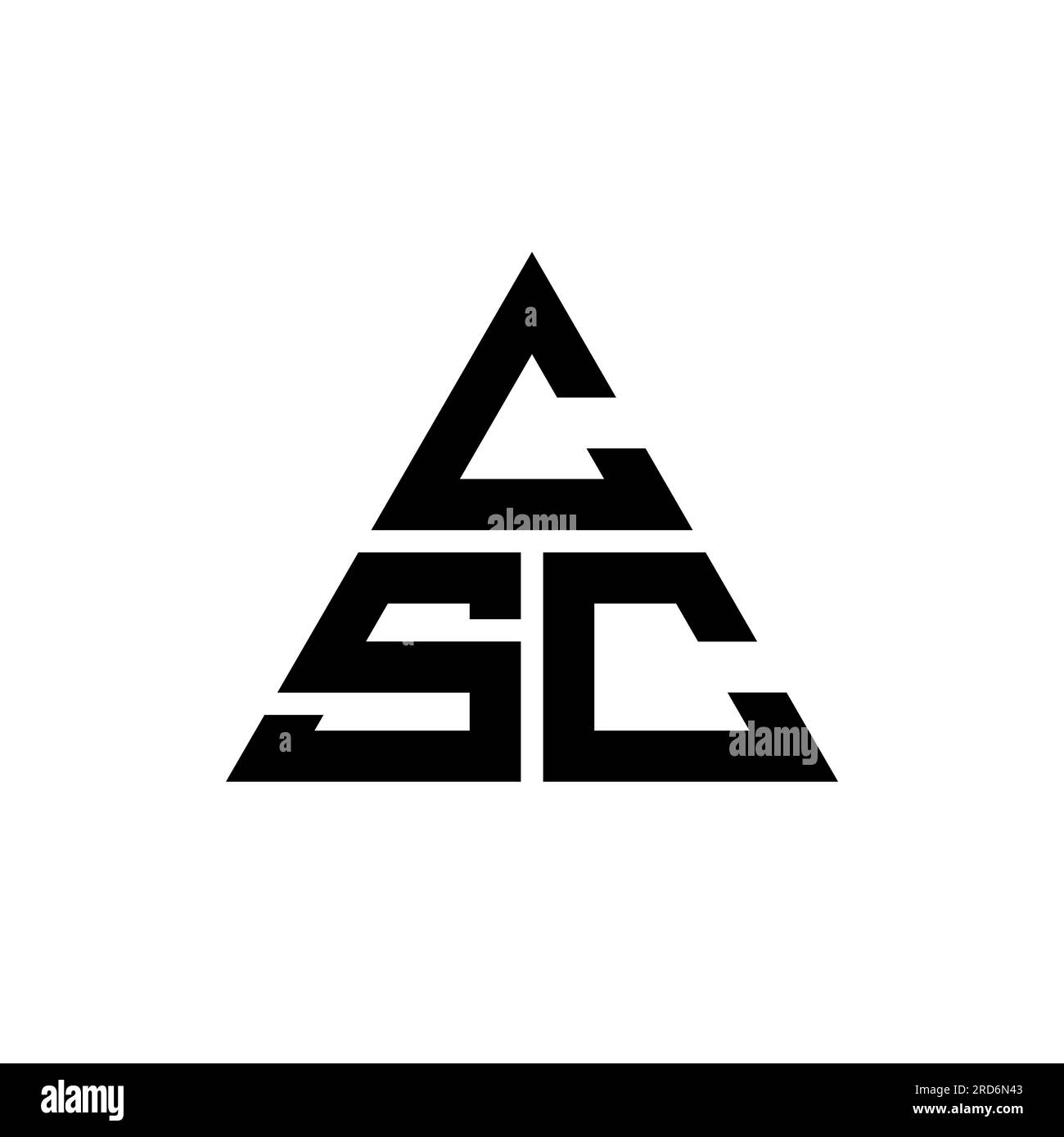 CSC triangle letter logo design with triangle shape. CSC triangle logo ...