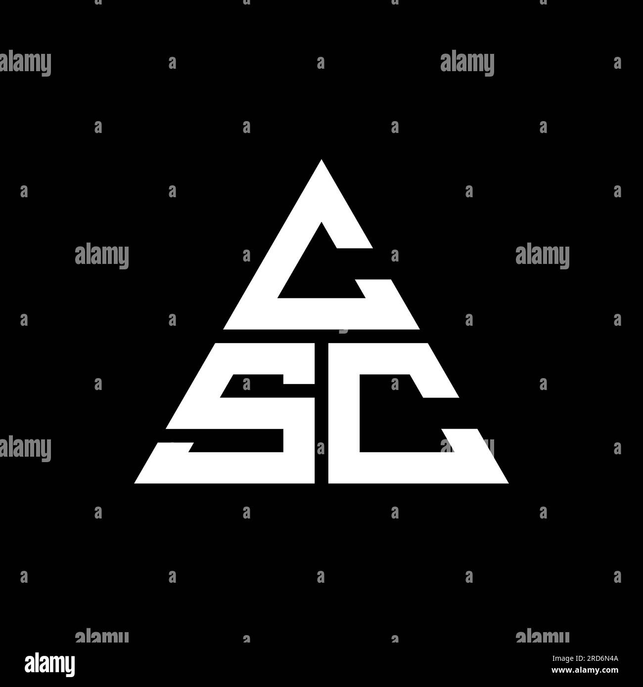 CSC triangle letter logo design with triangle shape. CSC triangle logo ...
