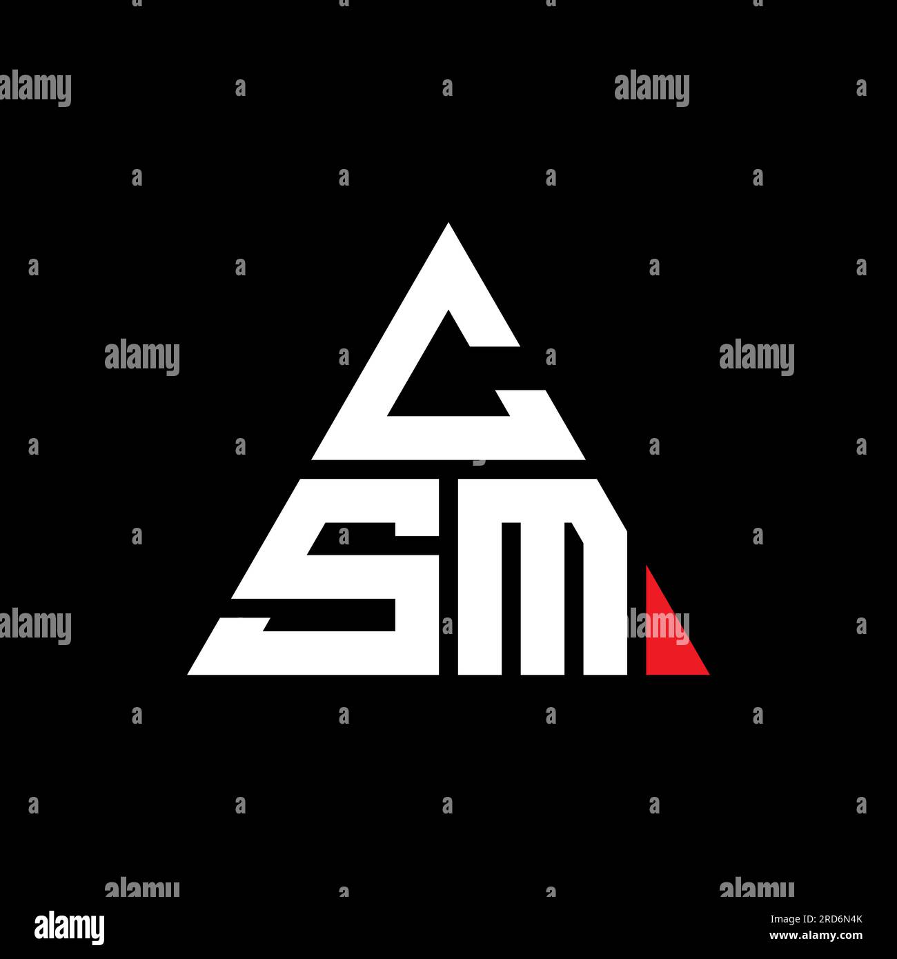 Csm Vector CSM triangle letter logo design with triangle shape. CSM triangle logo ...