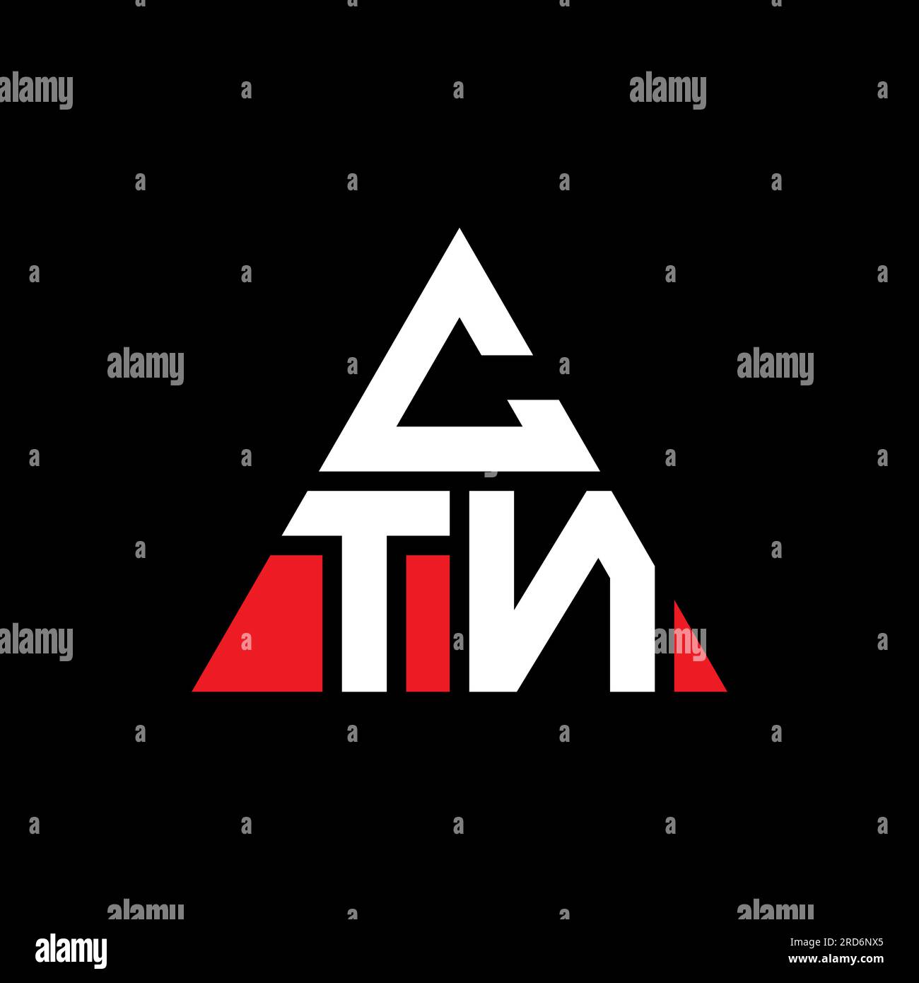 CTN triangle letter logo design with triangle shape. CTN triangle logo