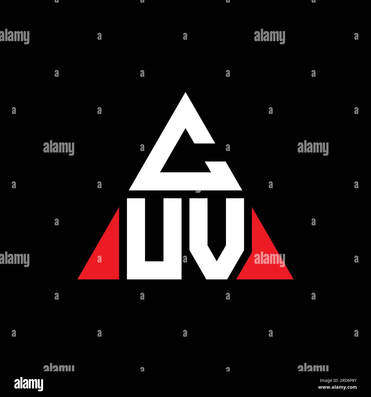 CUV triangle letter logo design with triangle shape. CUV triangle logo ...