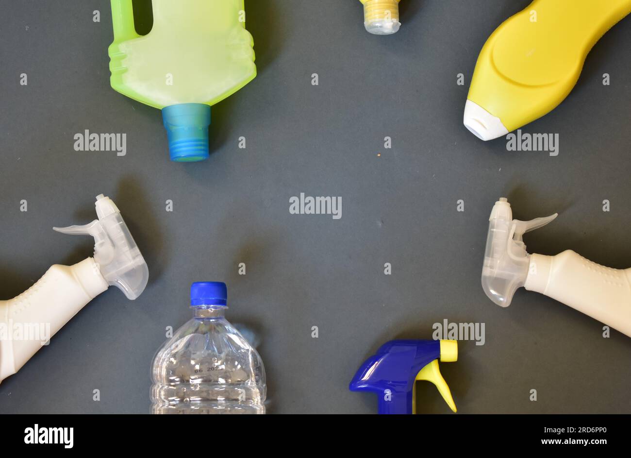 set of cleaning products shoot in studio concept Stock Photo Alamy