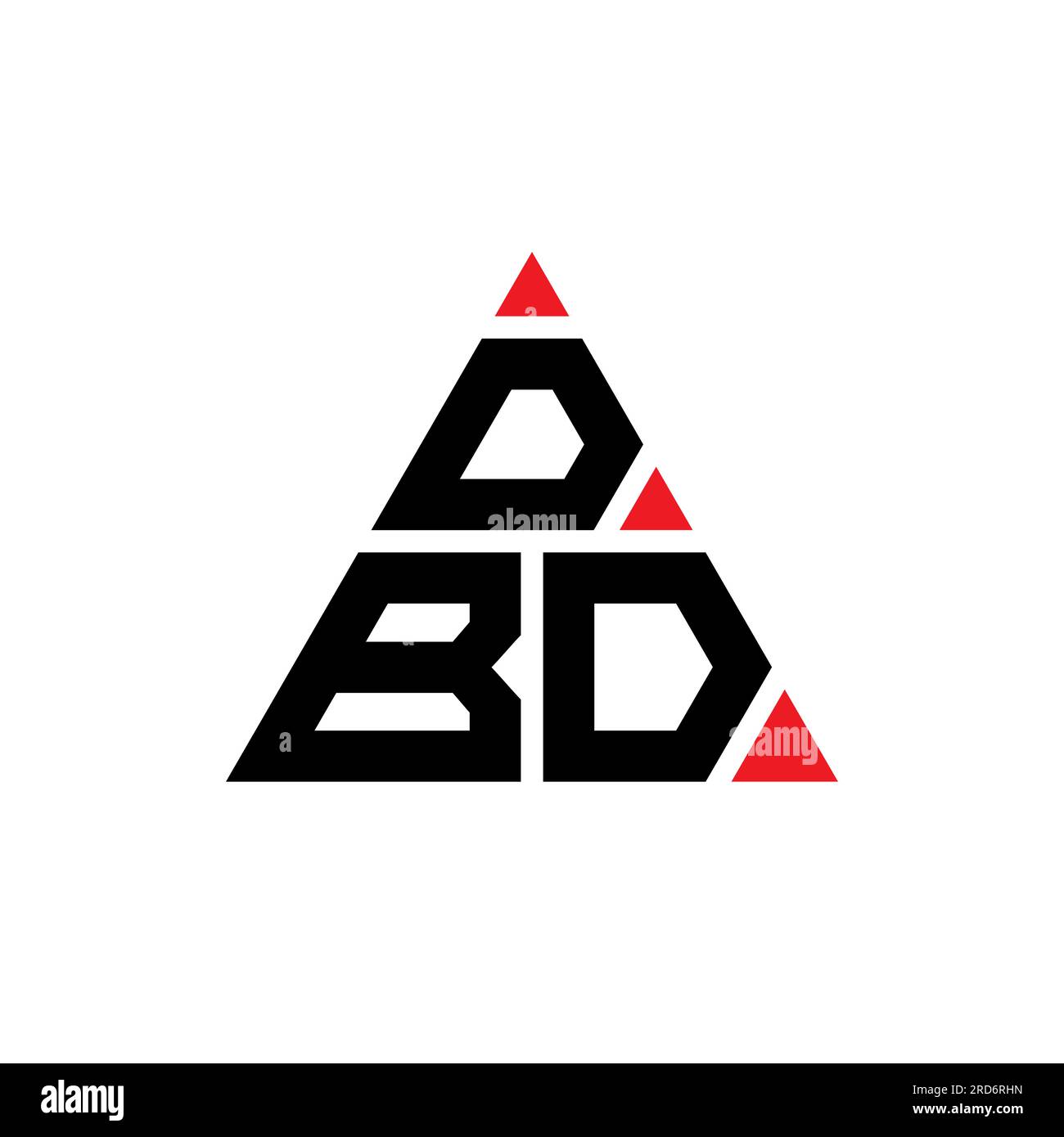 DBD triangle letter logo design with triangle shape. DBD triangle logo