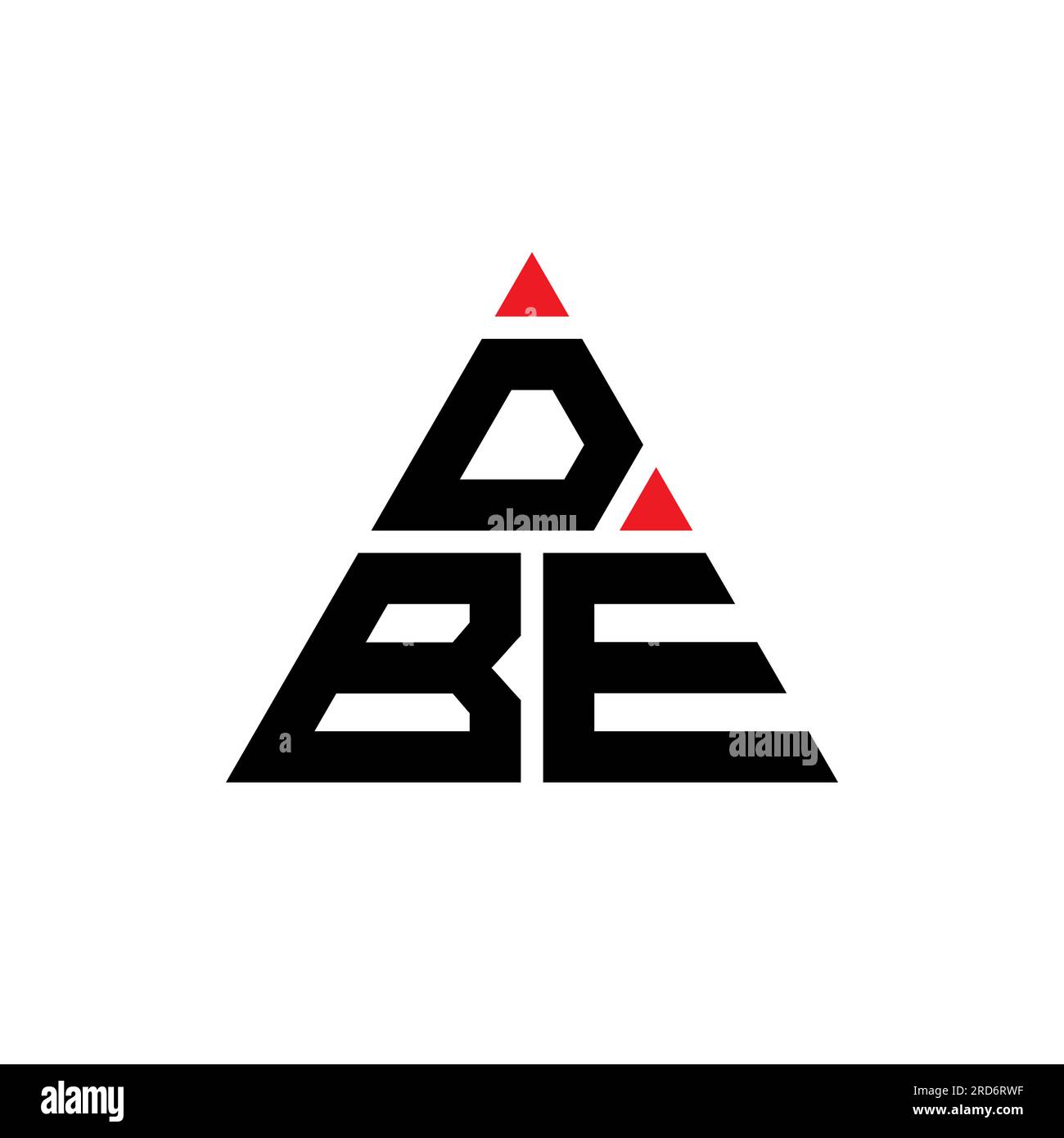 DBE triangle letter logo design with triangle shape. DBE triangle logo
