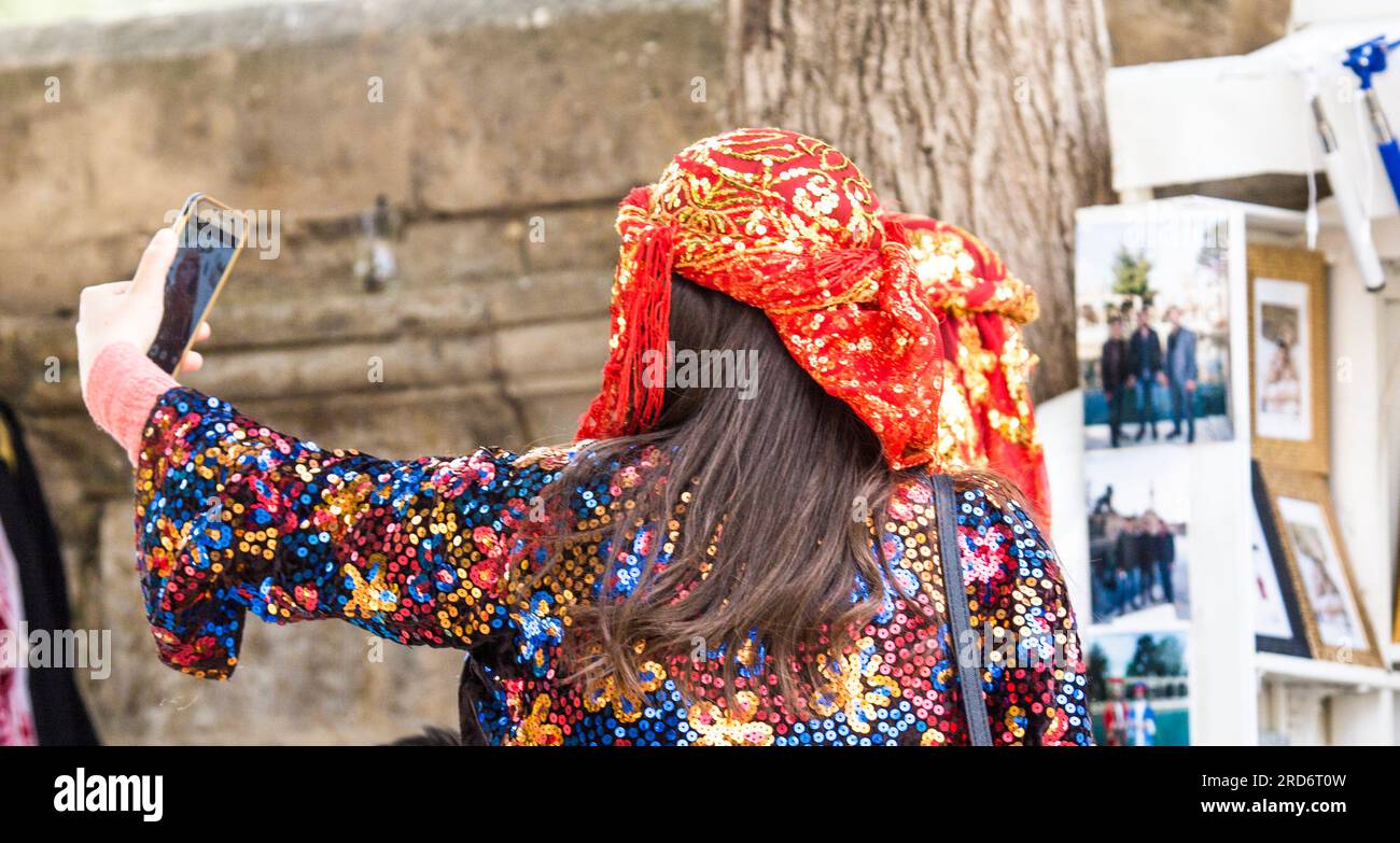 Two young women having fun Stock Photo