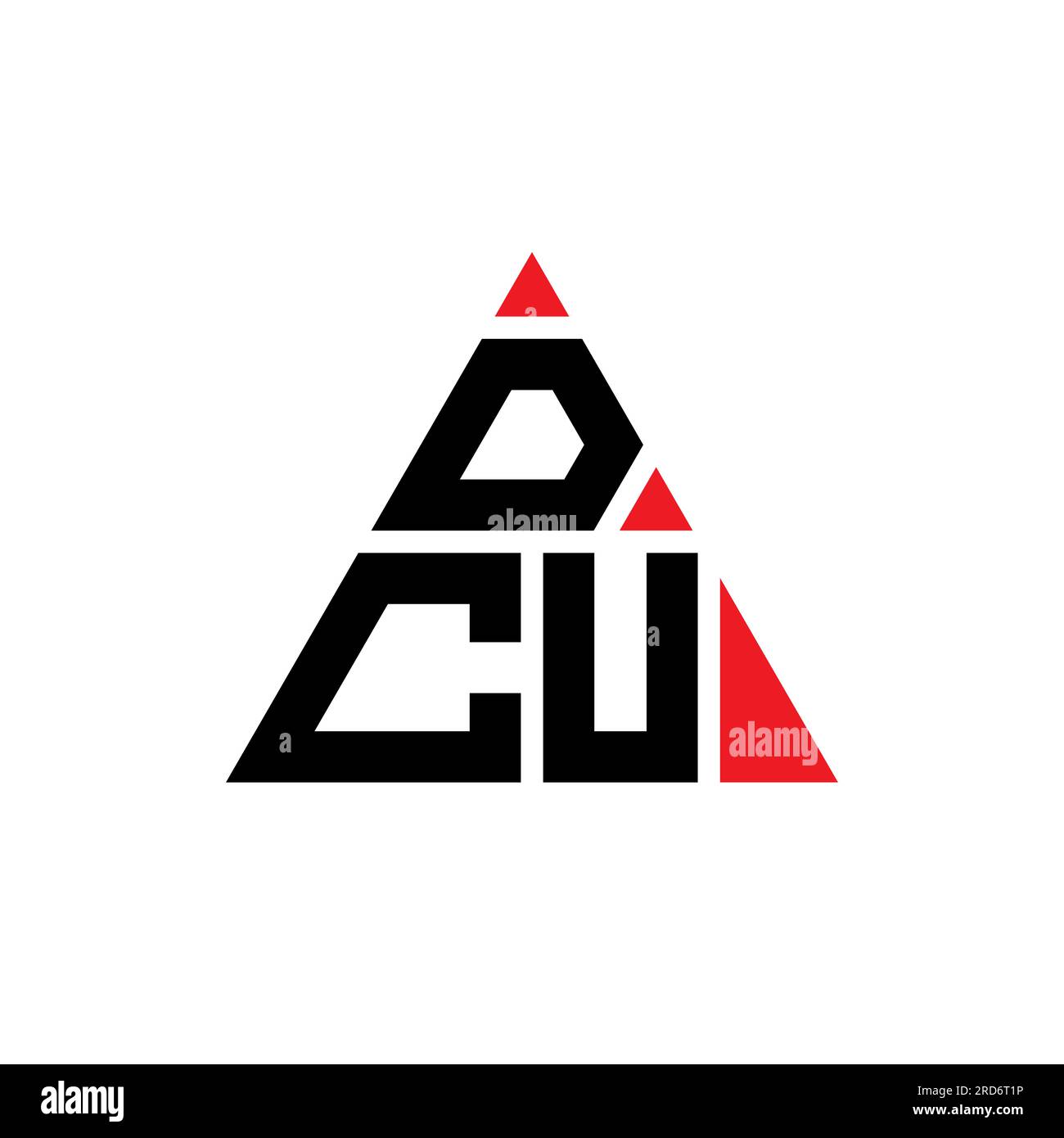 DCU triangle letter logo design with triangle shape. DCU triangle logo ...