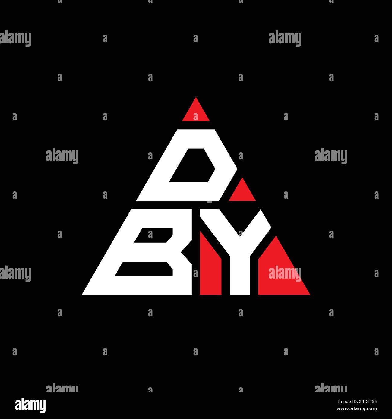 DBY triangle letter logo design with triangle shape. DBY triangle logo ...