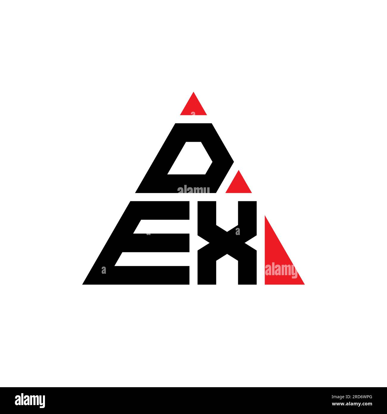 DEX triangle letter logo design with triangle shape. DEX triangle logo ...