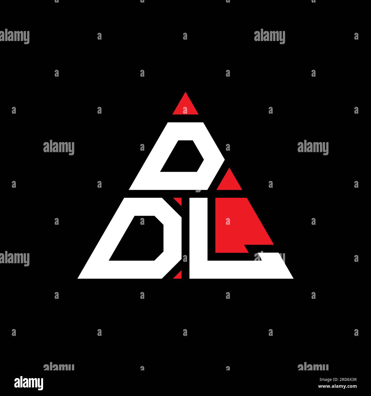 DDL triangle letter logo design with triangle shape. DDL triangle logo design monogram. DDL