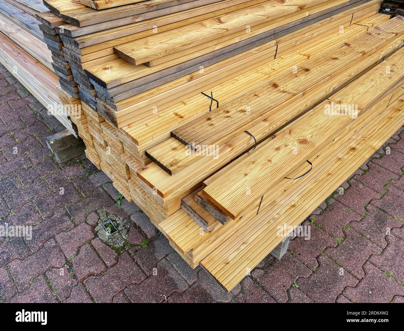 Lumber for house construction at a construction site Stock Photo Alamy