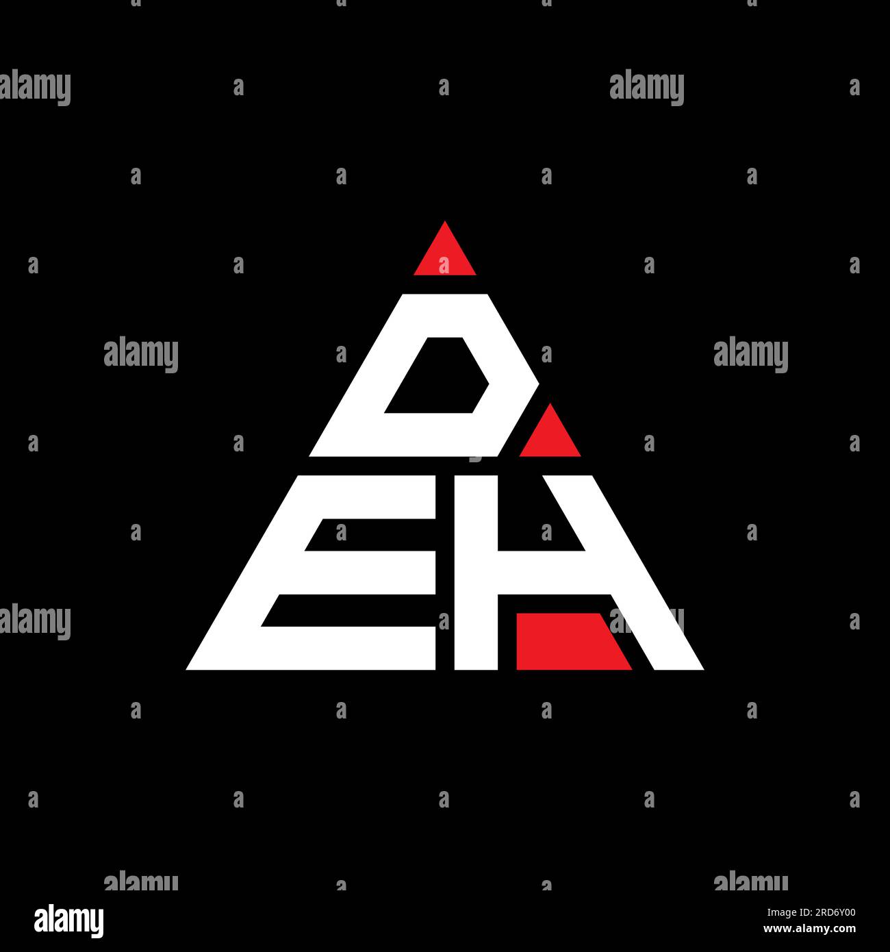 DEH triangle letter logo design with triangle shape. DEH triangle logo ...