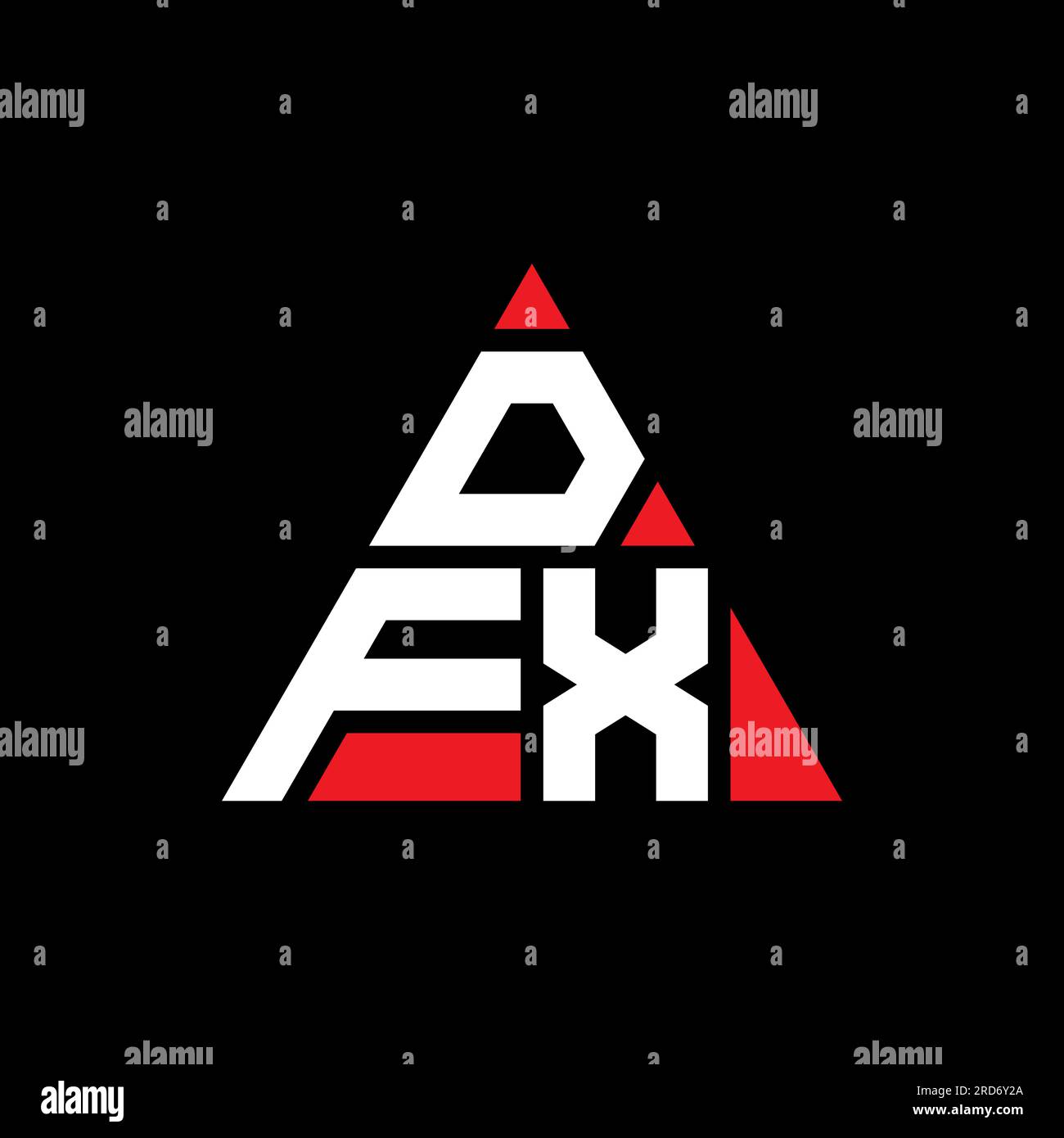 DFX triangle letter logo design with triangle shape. DFX triangle logo ...