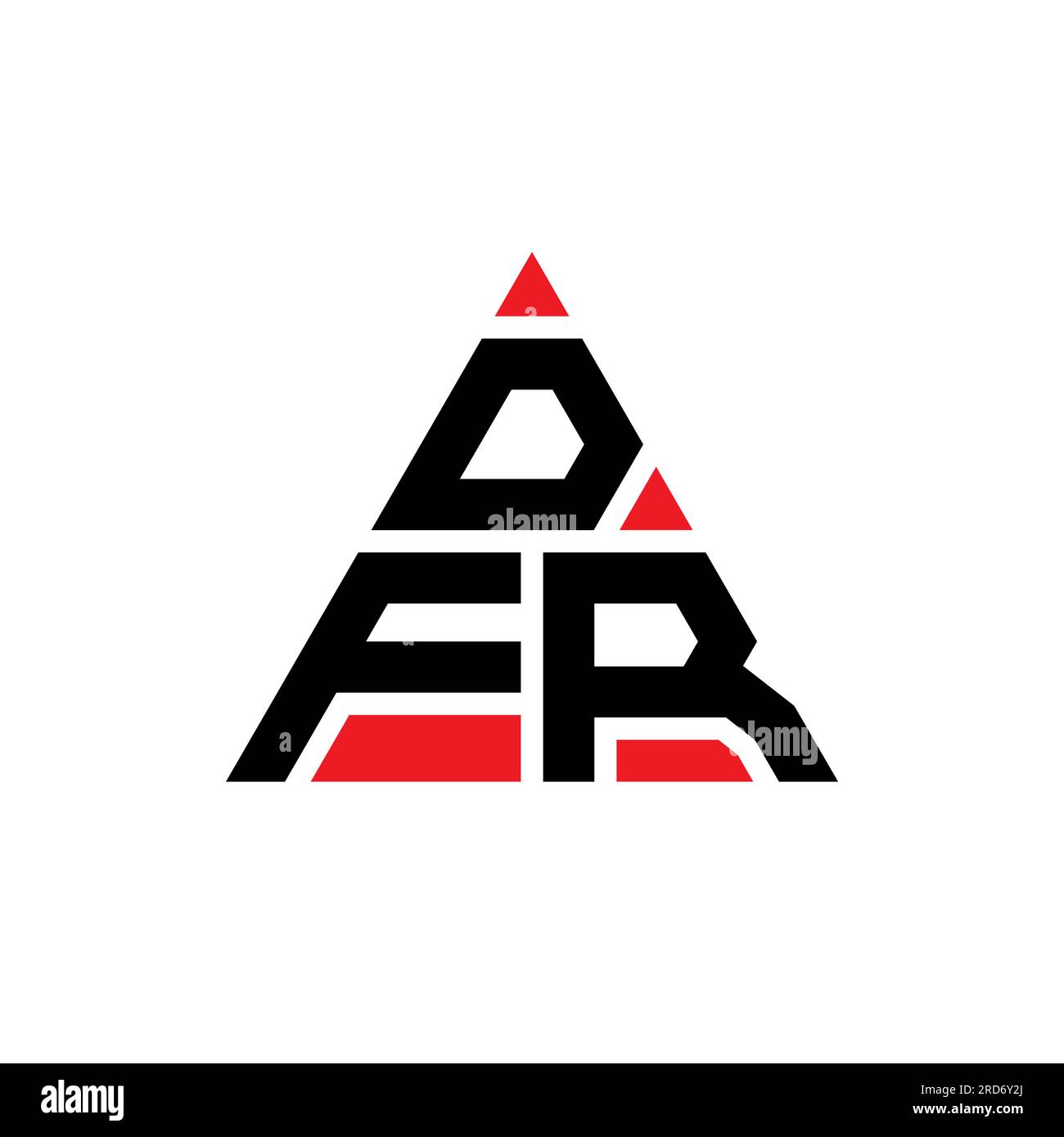 DFR triangle letter logo design with triangle shape. DFR triangle logo ...