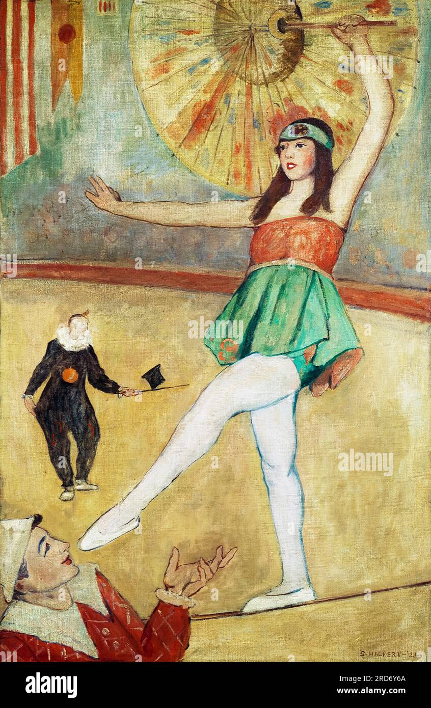 Trapeze Artist, painting in oil on canvas by Samuel Halpert, 1924 Stock Photo