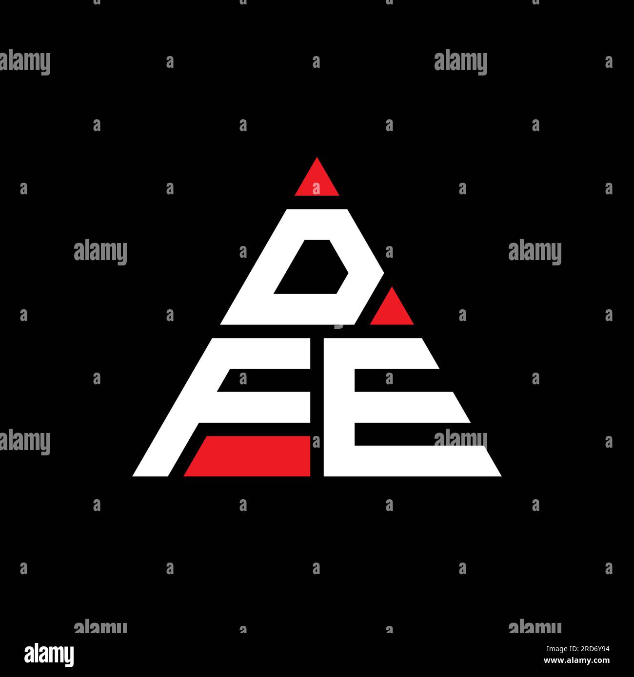 DFE triangle letter logo design with triangle shape. DFE triangle logo