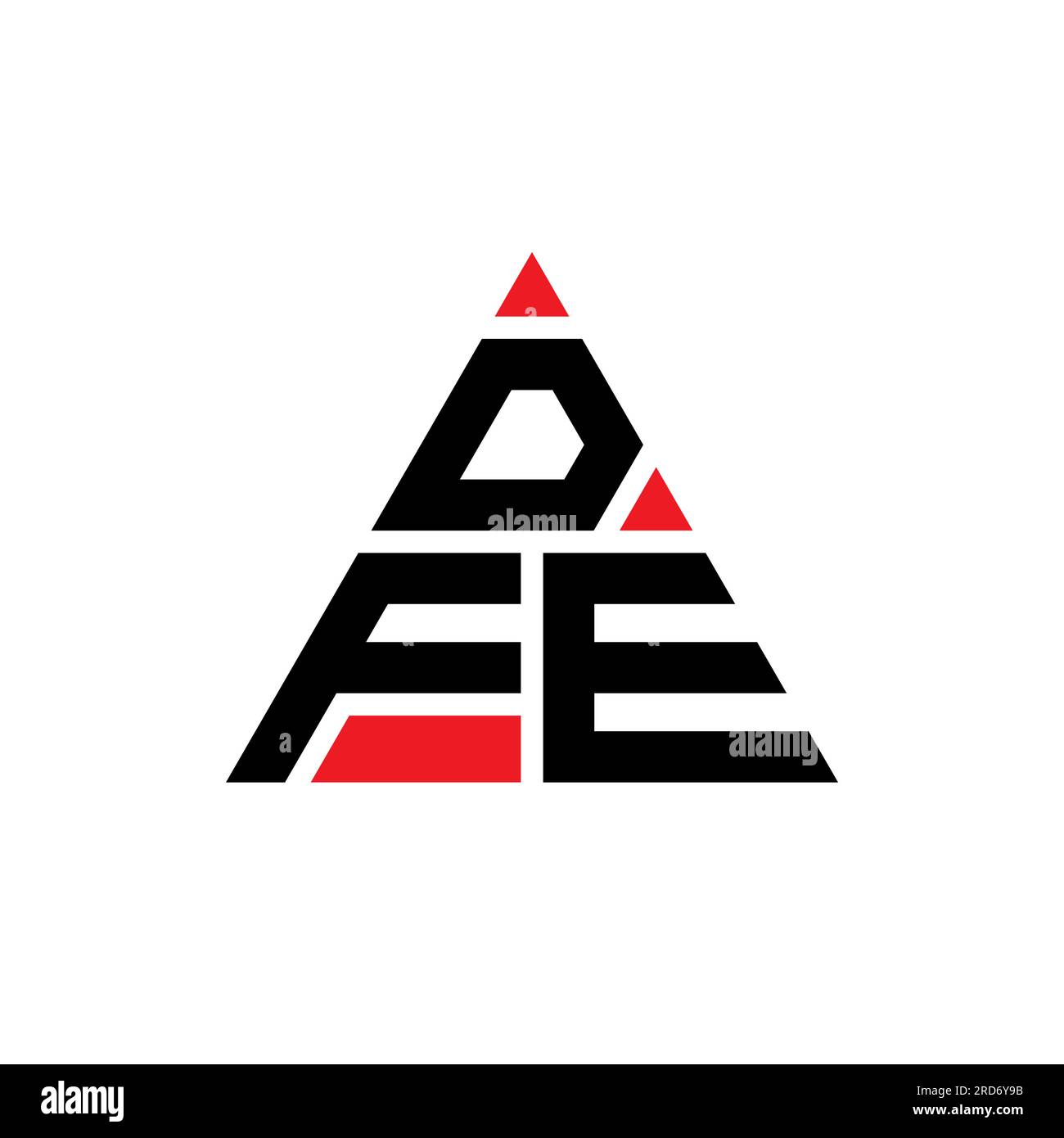 DFE triangle letter logo design with triangle shape. DFE triangle logo