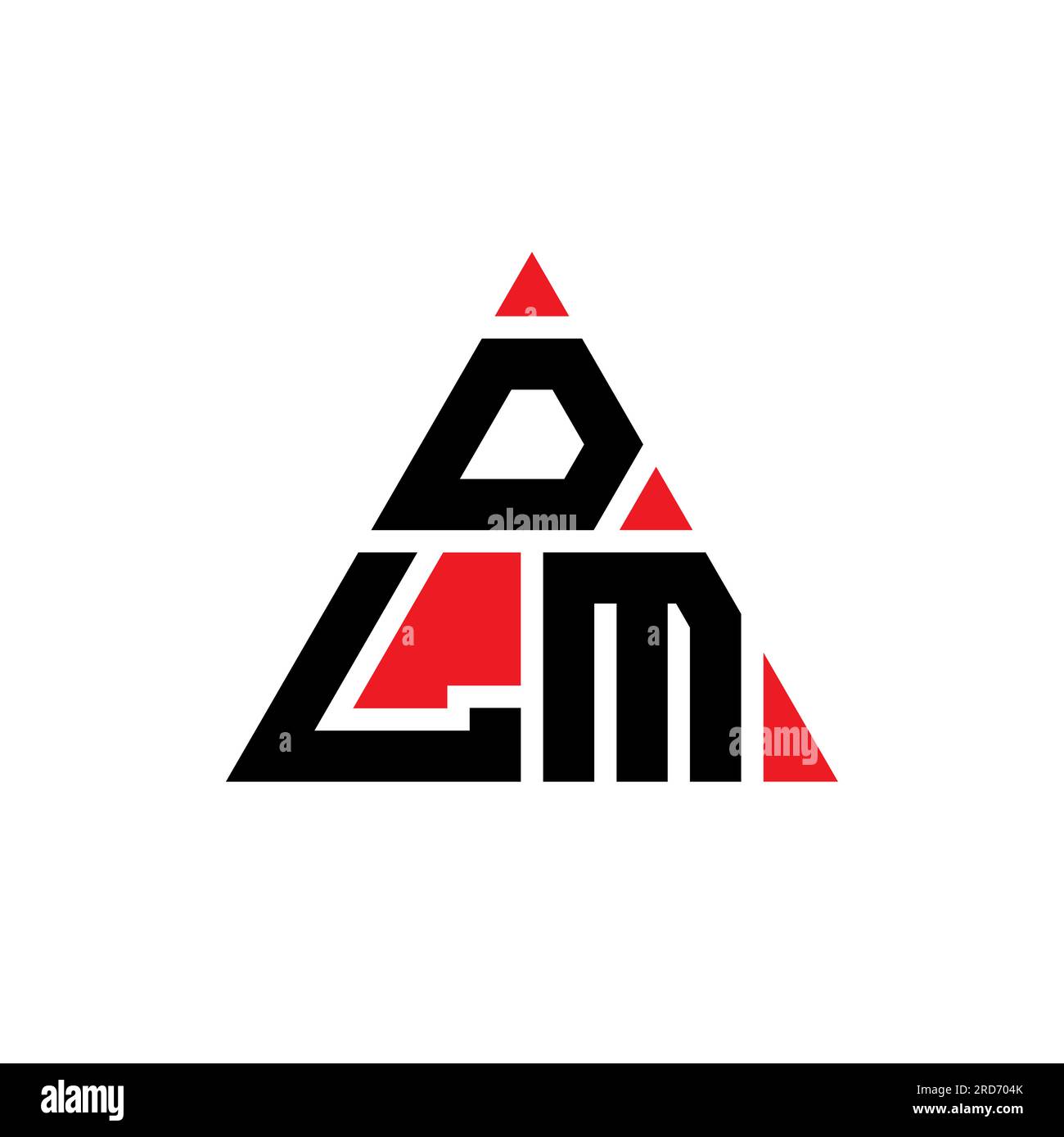 DLM triangle letter logo design with triangle shape. DLM triangle logo ...