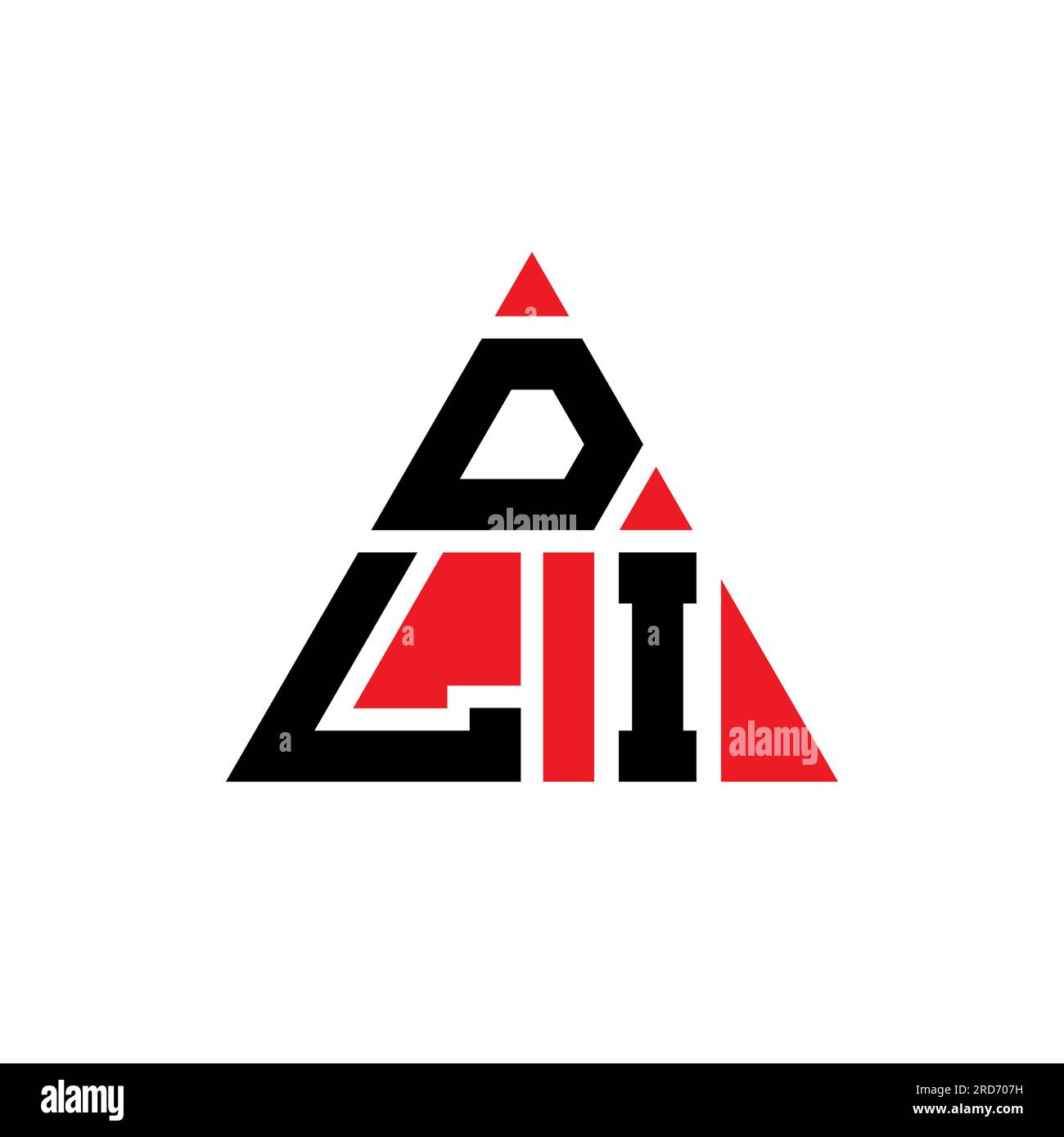 DLI triangle letter logo design with triangle shape. DLI triangle logo ...