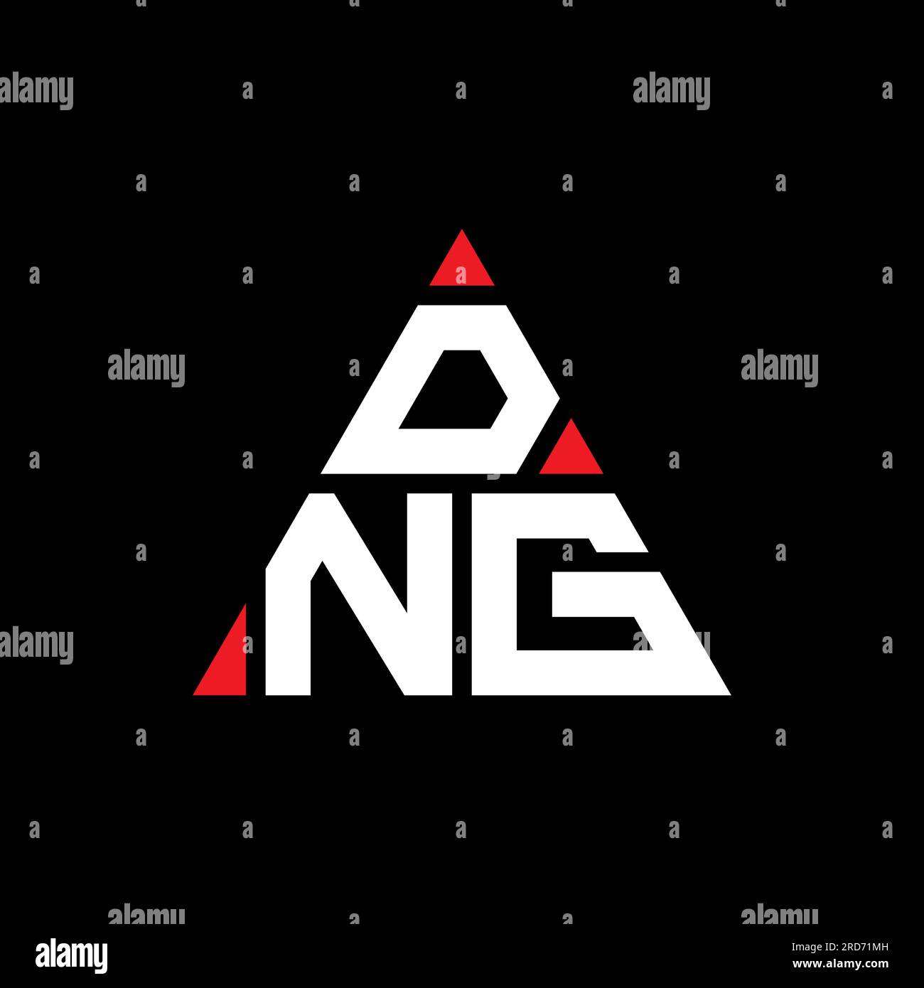 DNG triangle letter logo design with triangle shape. DNG triangle logo