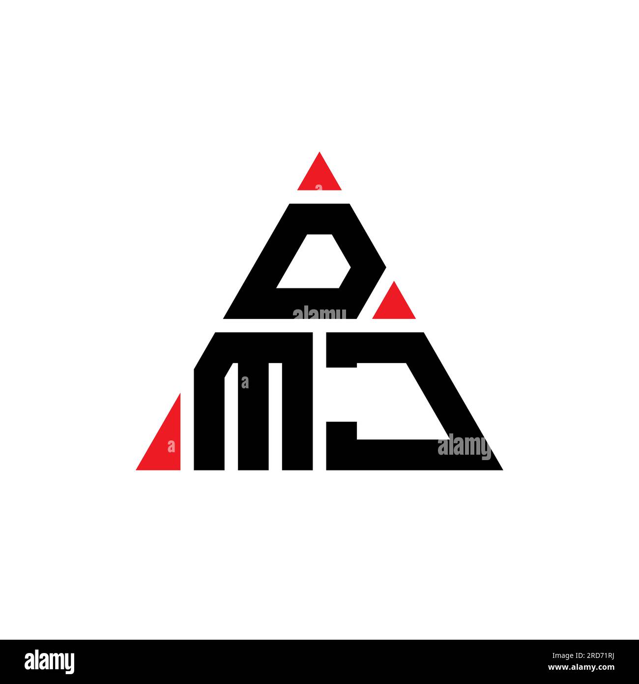 Dmej Lettering DMJ triangle letter logo design with triangle shape. DMJ triangle logo ...