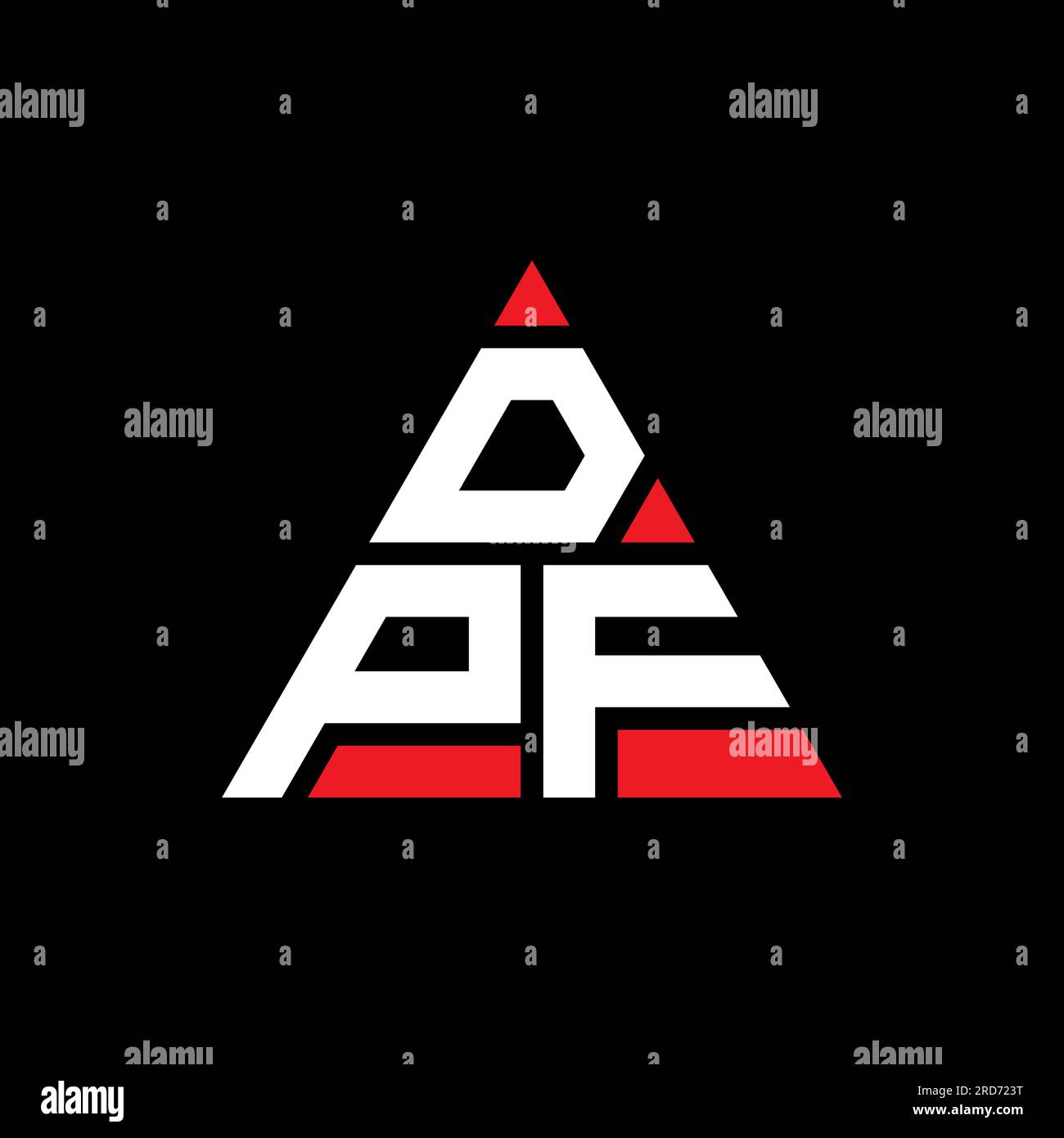 DPF triangle letter logo design with triangle shape. DPF triangle logo