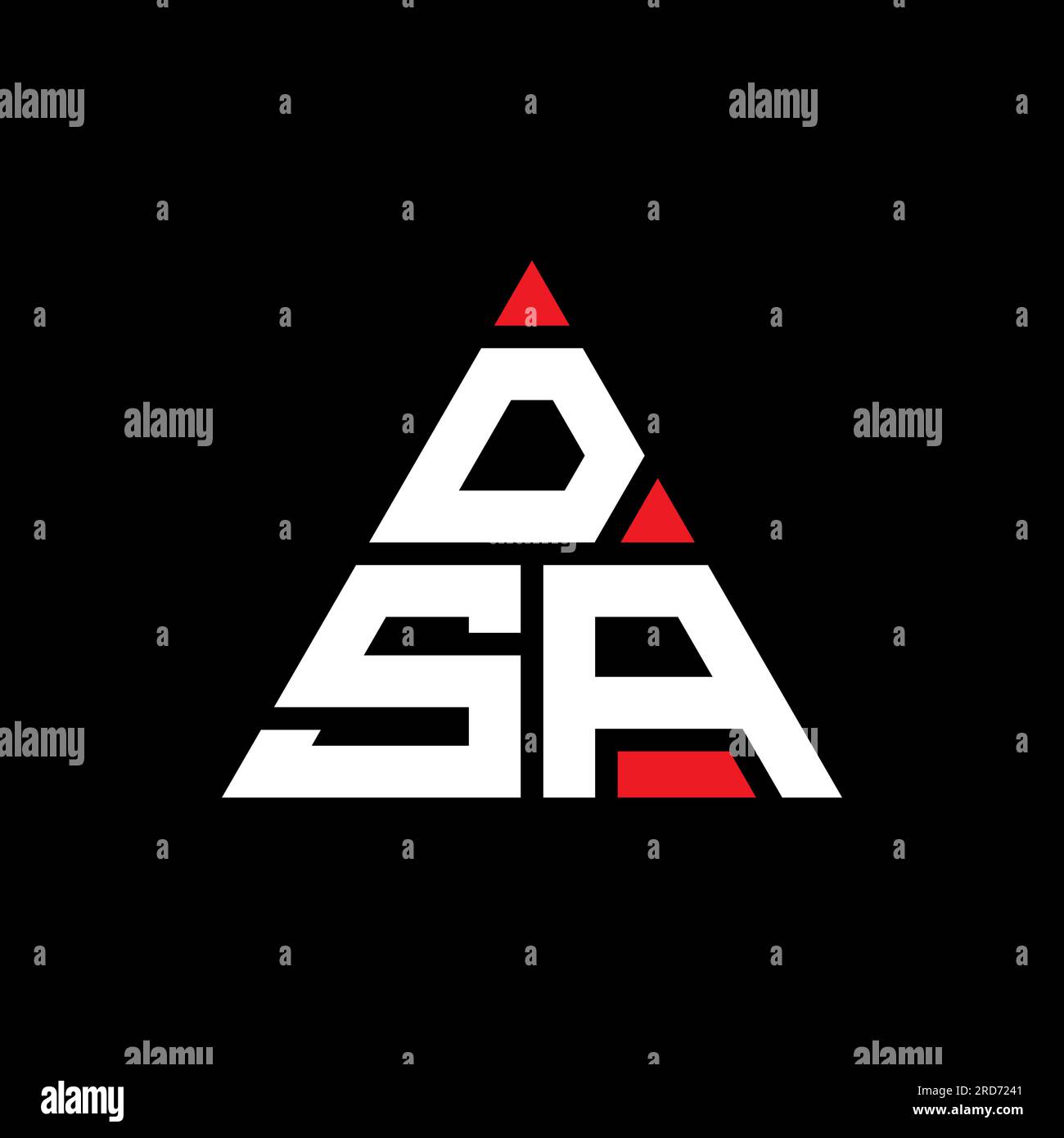 DSA triangle letter logo design with triangle shape. DSA triangle logo ...