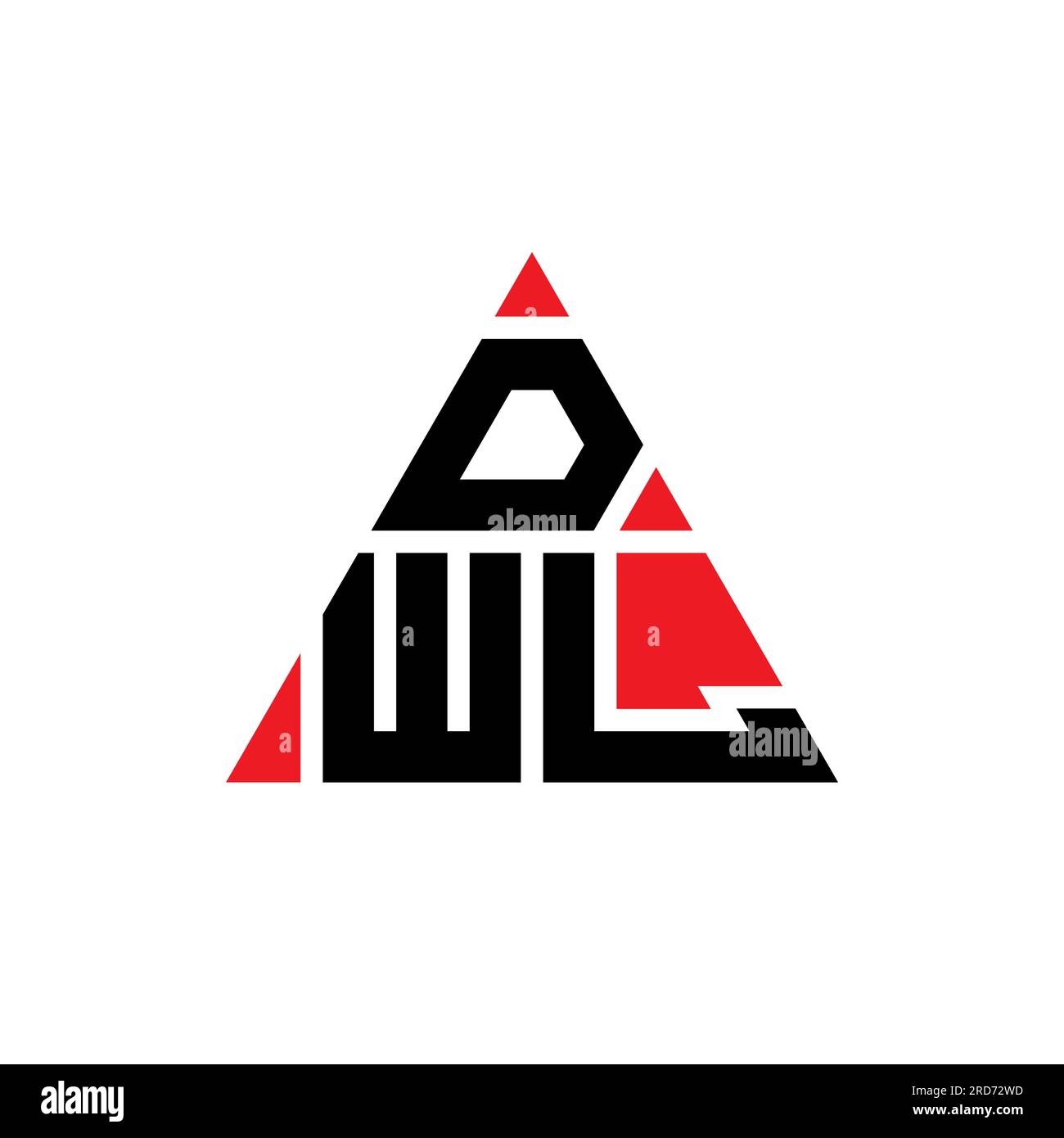 DWL triangle letter logo design with triangle shape. DWL triangle logo