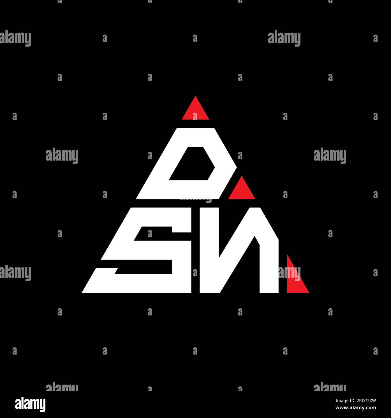 DSN triangle letter logo design with triangle shape. DSN triangle logo design monogram. DSN